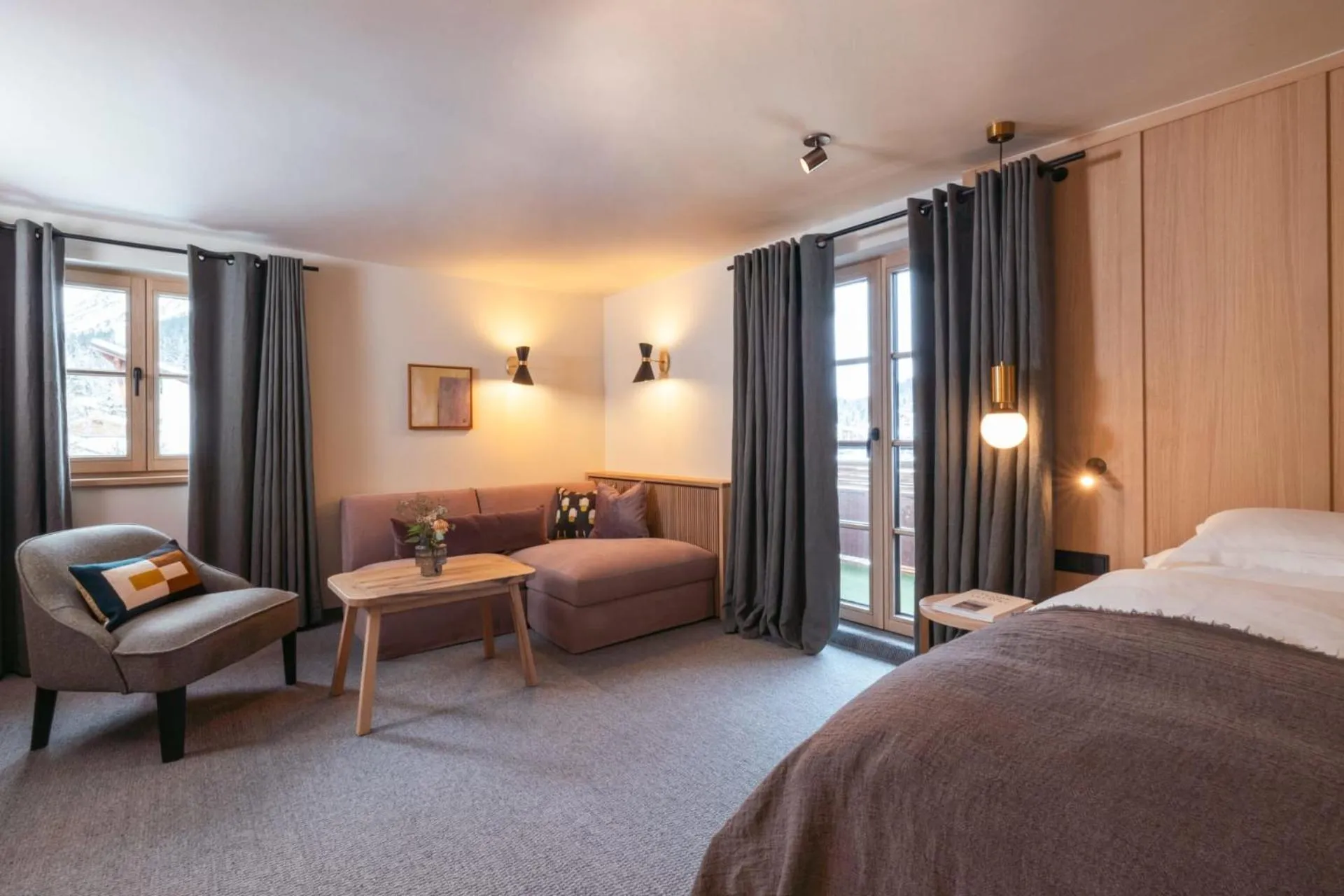 Bed in Hotel Berghof