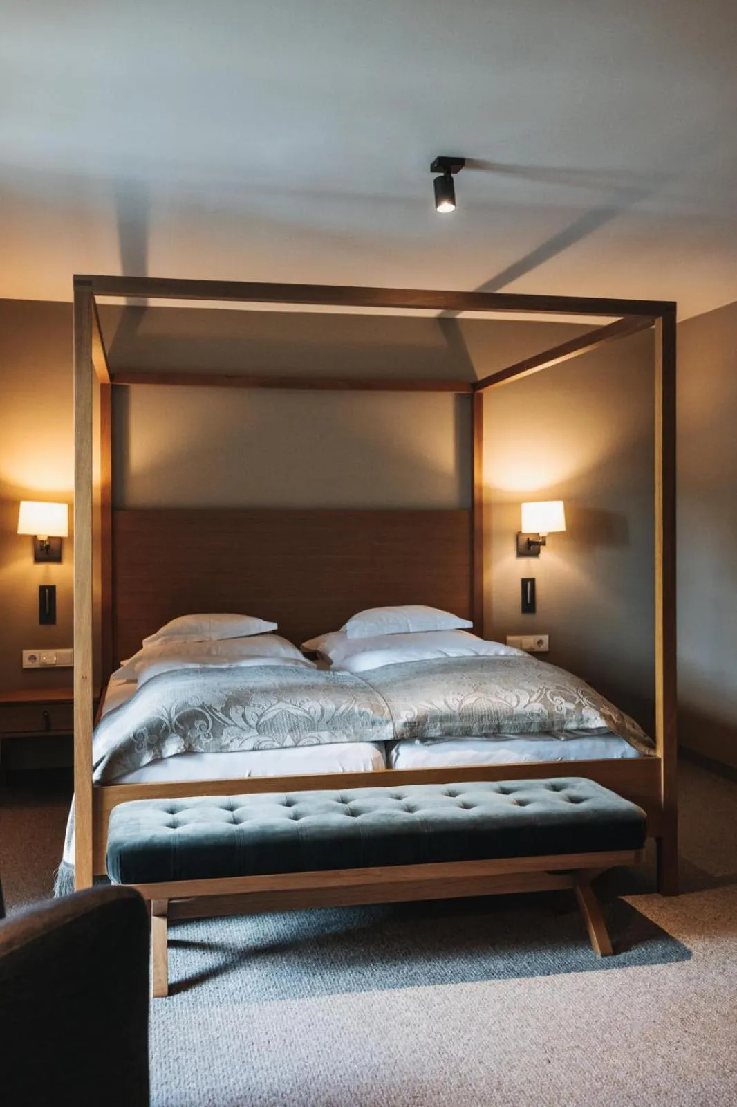 Bed in Hotel Berghof