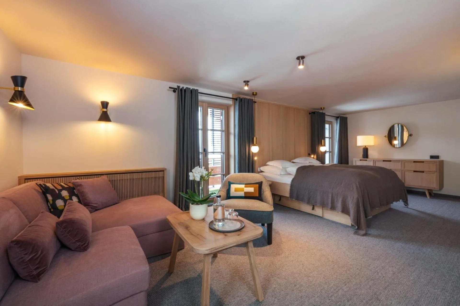 Bed in Hotel Berghof