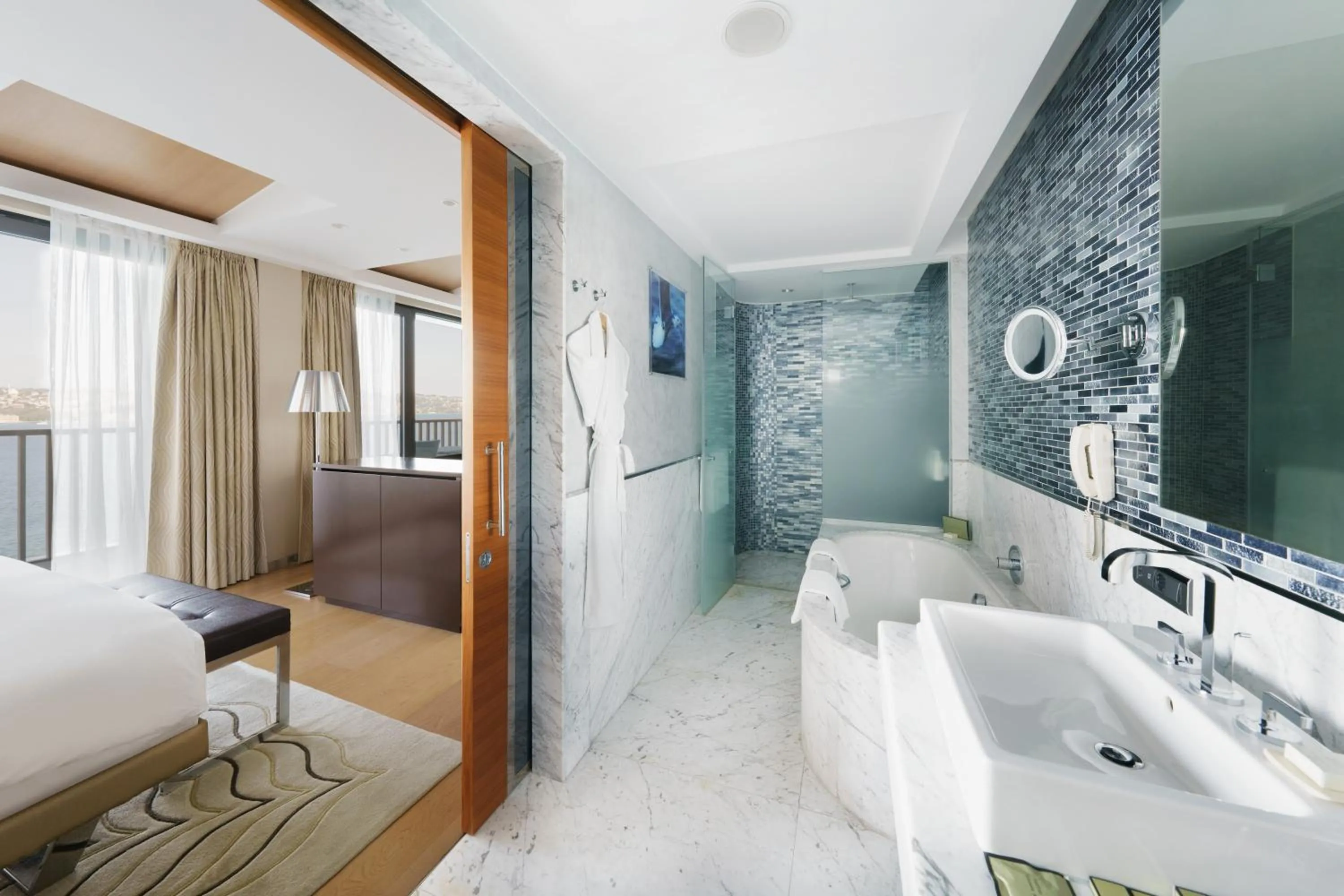 Bathroom, Bed in The Grand Tarabya Managed by Accor