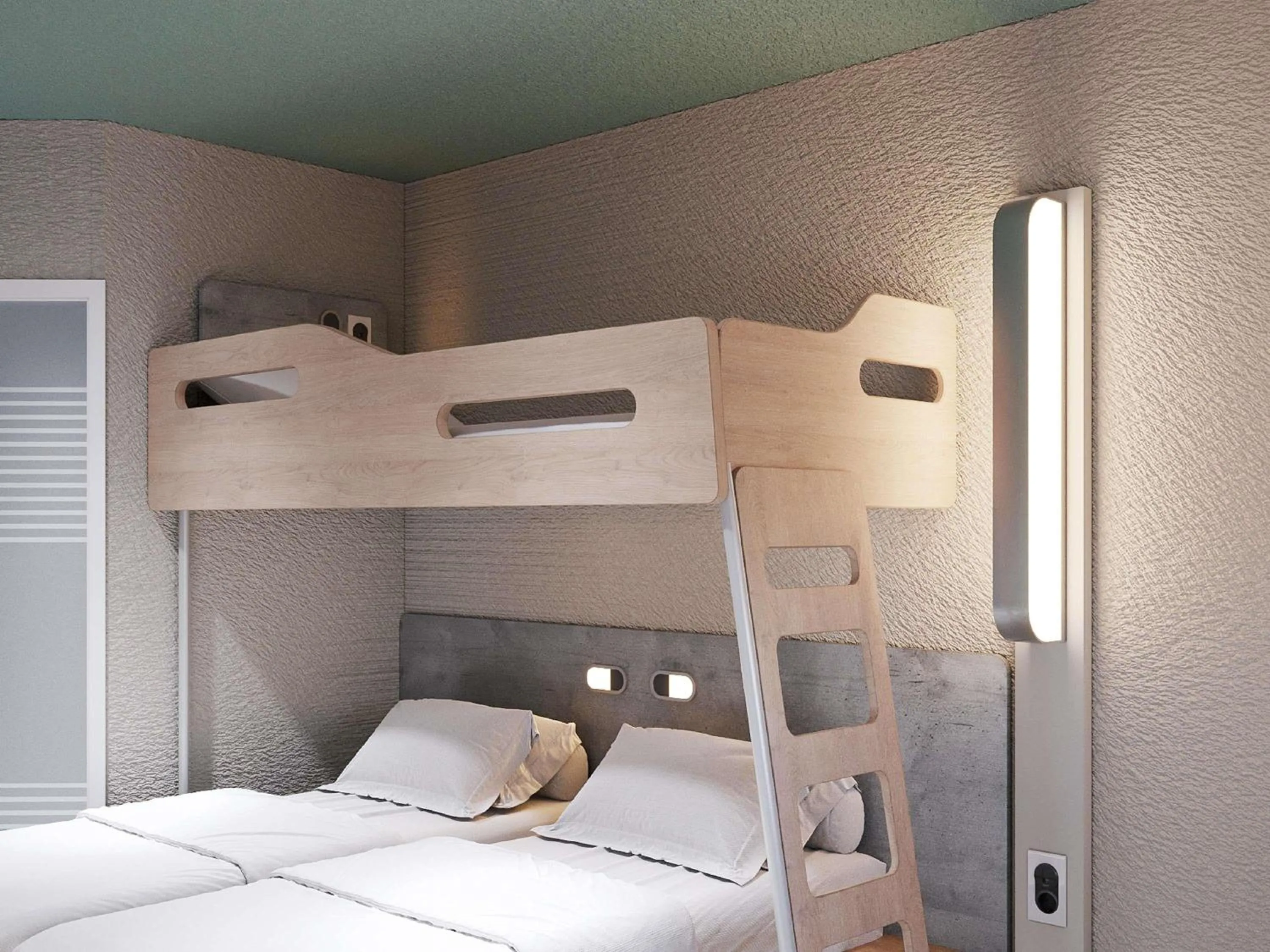 Bedroom, Bed in ibis budget Poitiers Nord Futuroscope