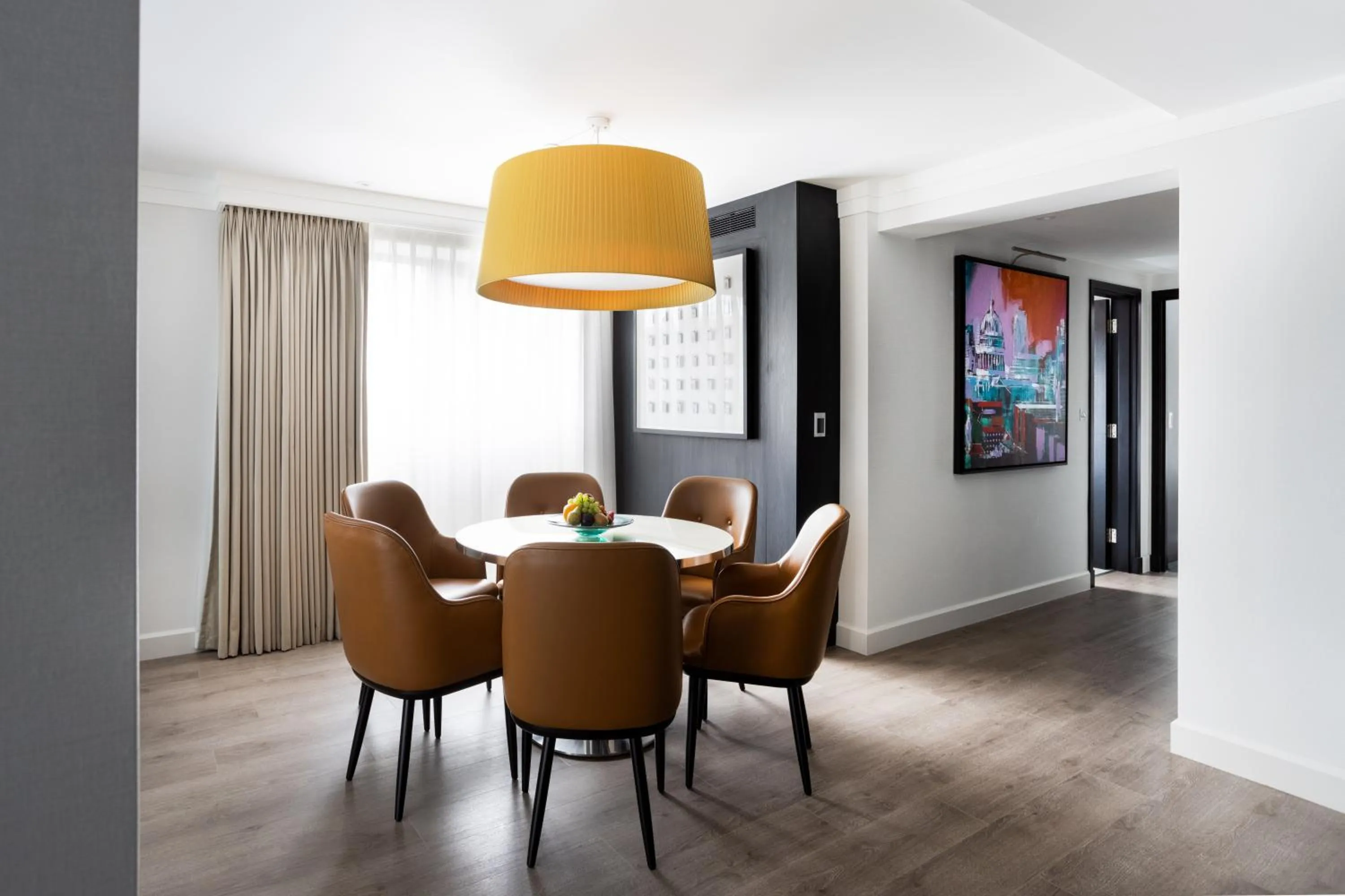 Dining area in 15 Basil Street Knightsbridge, Luxury Serviced Apartments