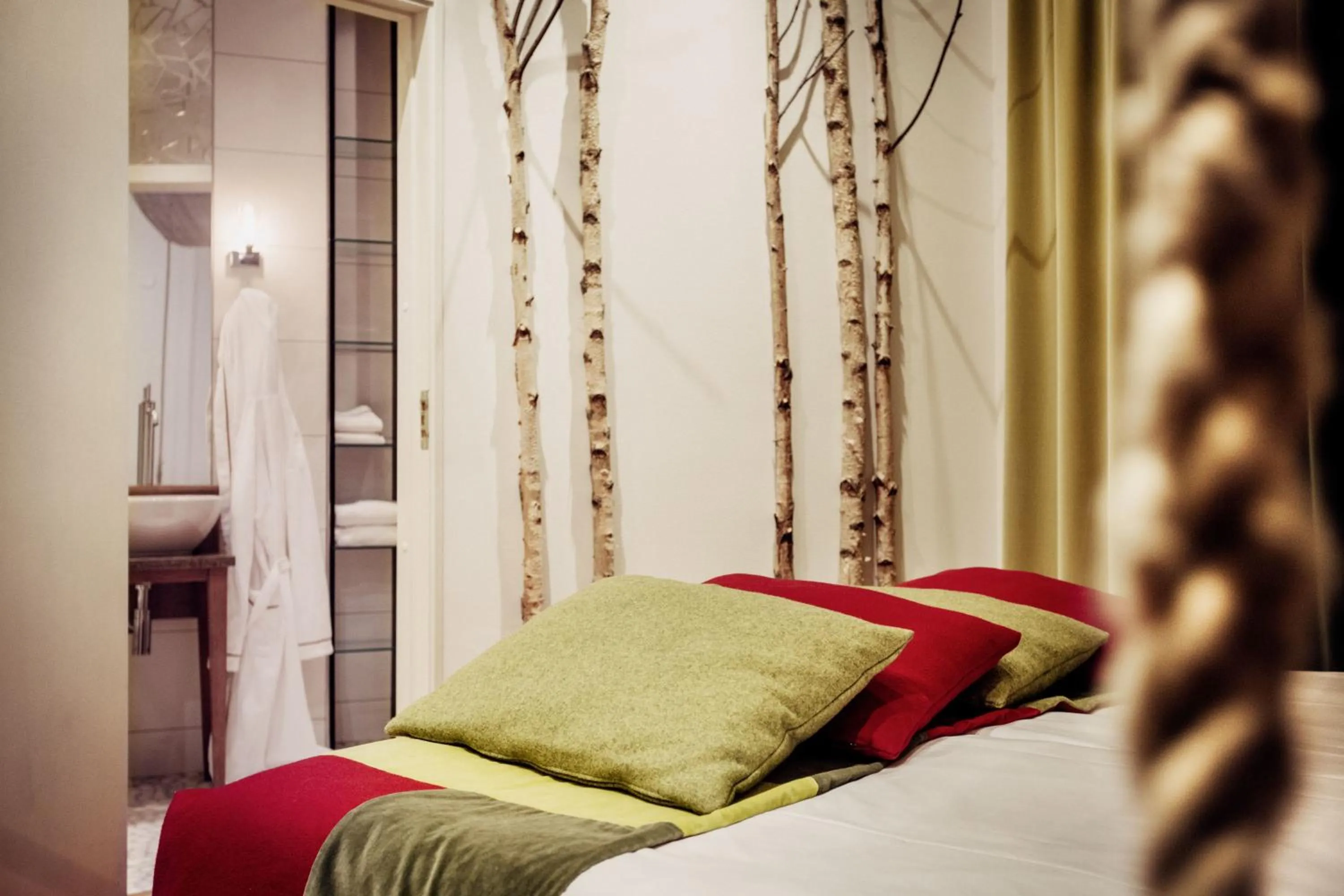 Decorative detail, Bed in Nääs Fabriker Hotell & Restaurang