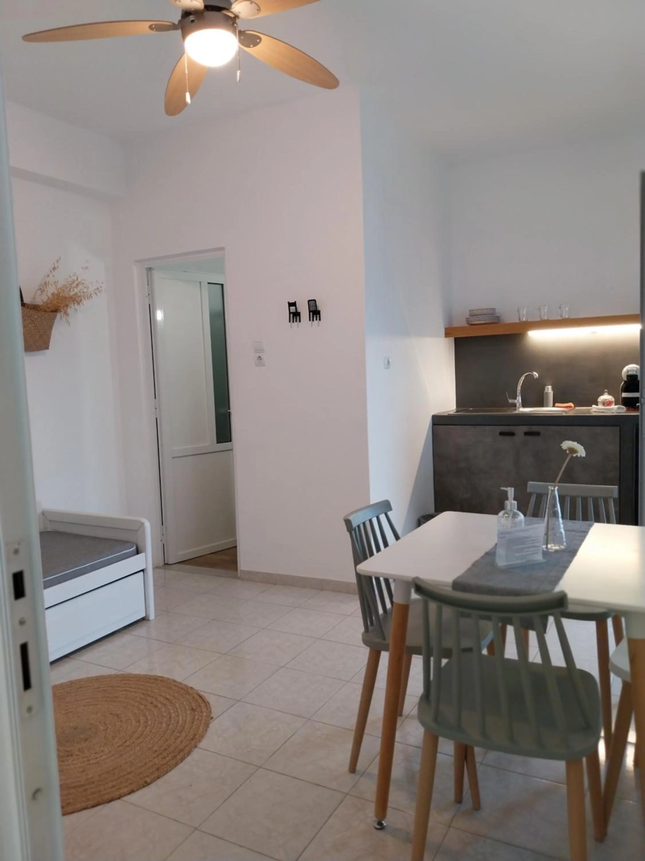 Kitchen or kitchenette in Galini Rooms & Apartments