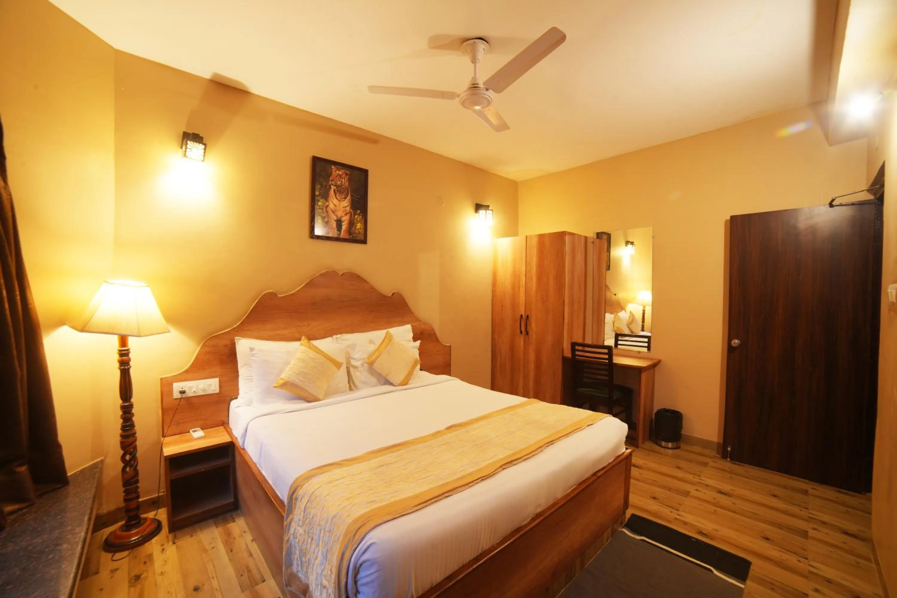 Bedroom, Bed in Olive Resort - Sillari Pench