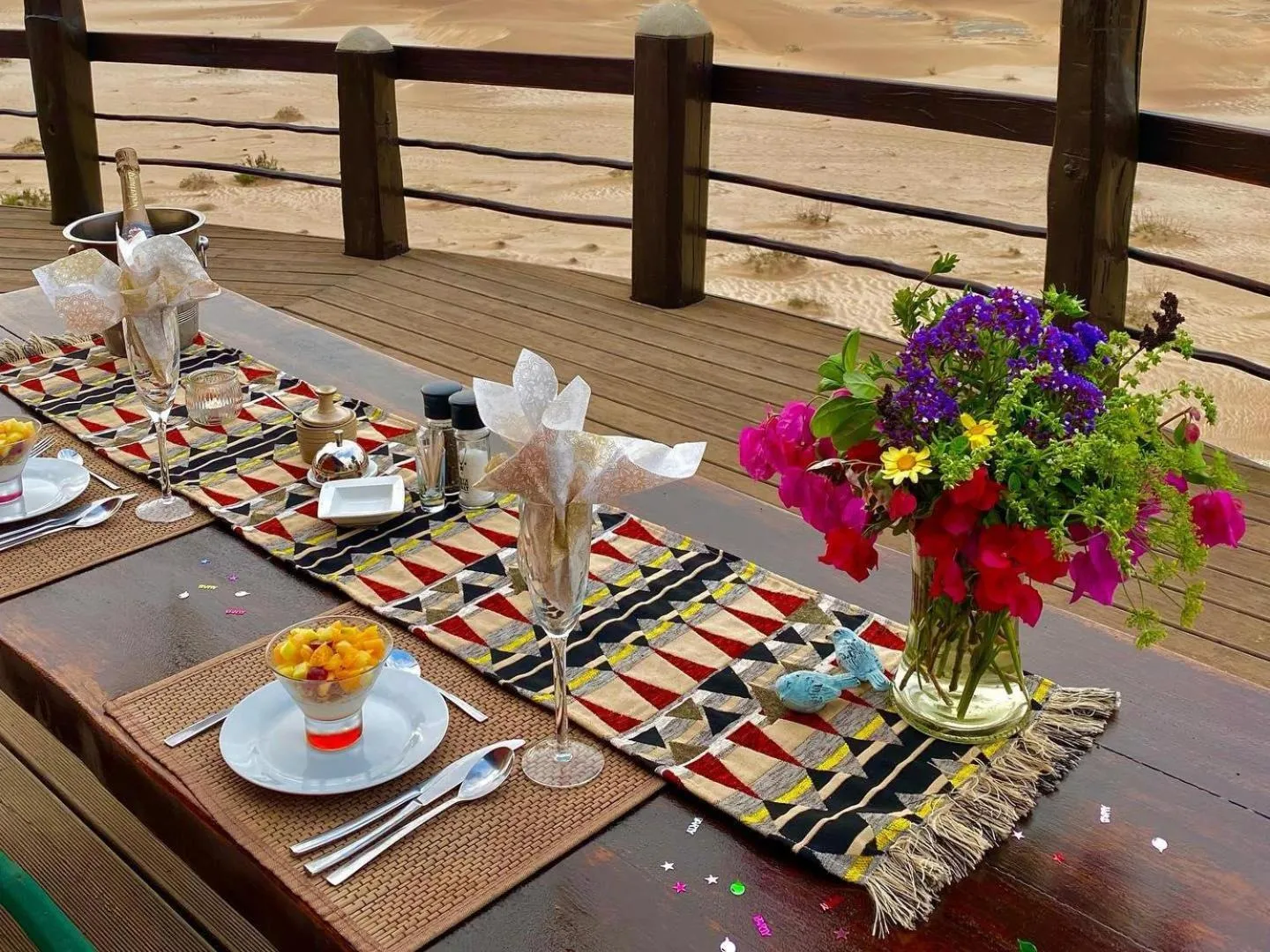 Patio in Desert Breeze Lodge