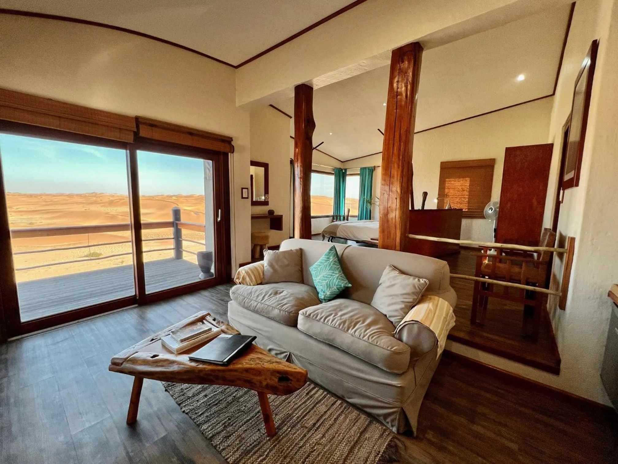 Seating area in Desert Breeze Lodge