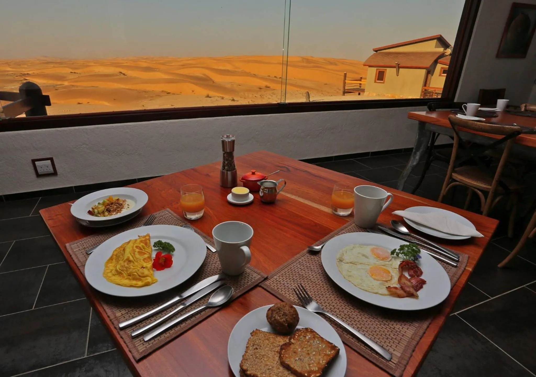 Breakfast in Desert Breeze Lodge