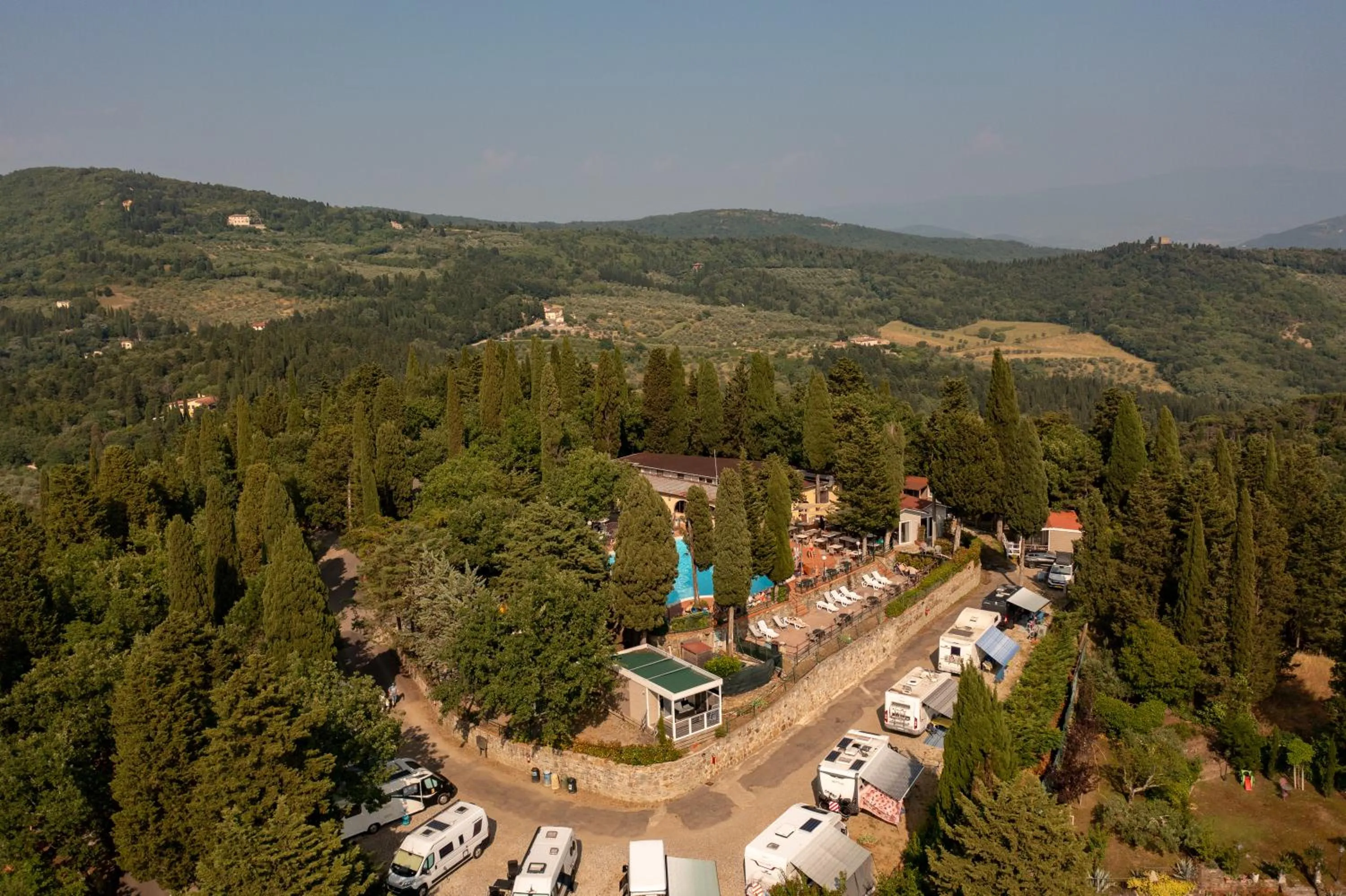Bird's eye view in Camping Village Panoramico Fiesole