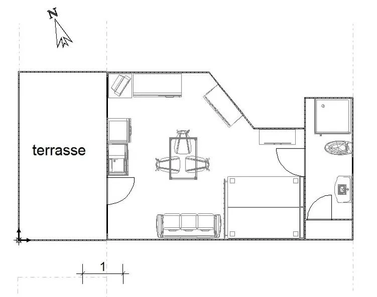 Photo of the whole room in Le Claux des Hespérides