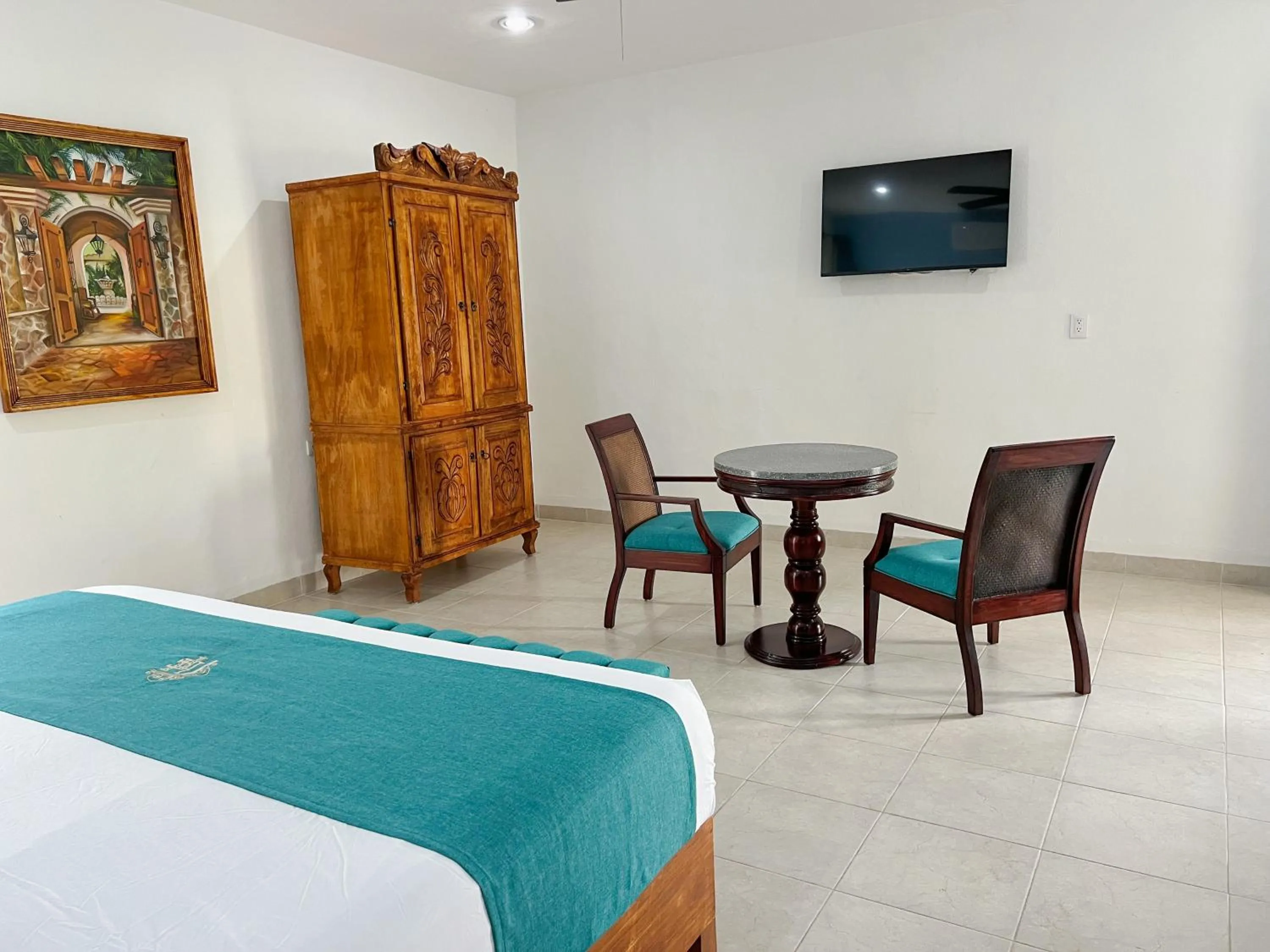 Bedroom, Bed in Hotel Fundadores