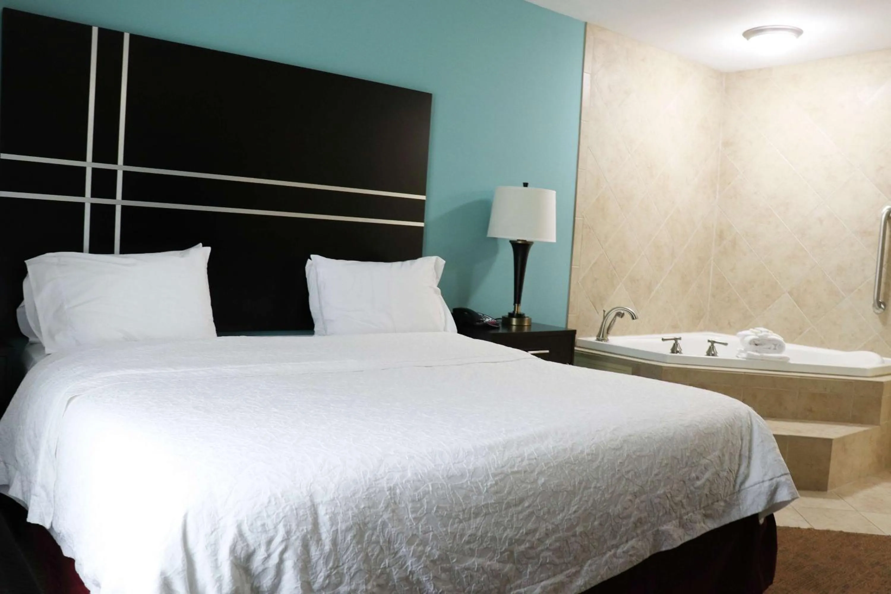 Bathroom, Bed in Hampton Inn Austin Oak Hill