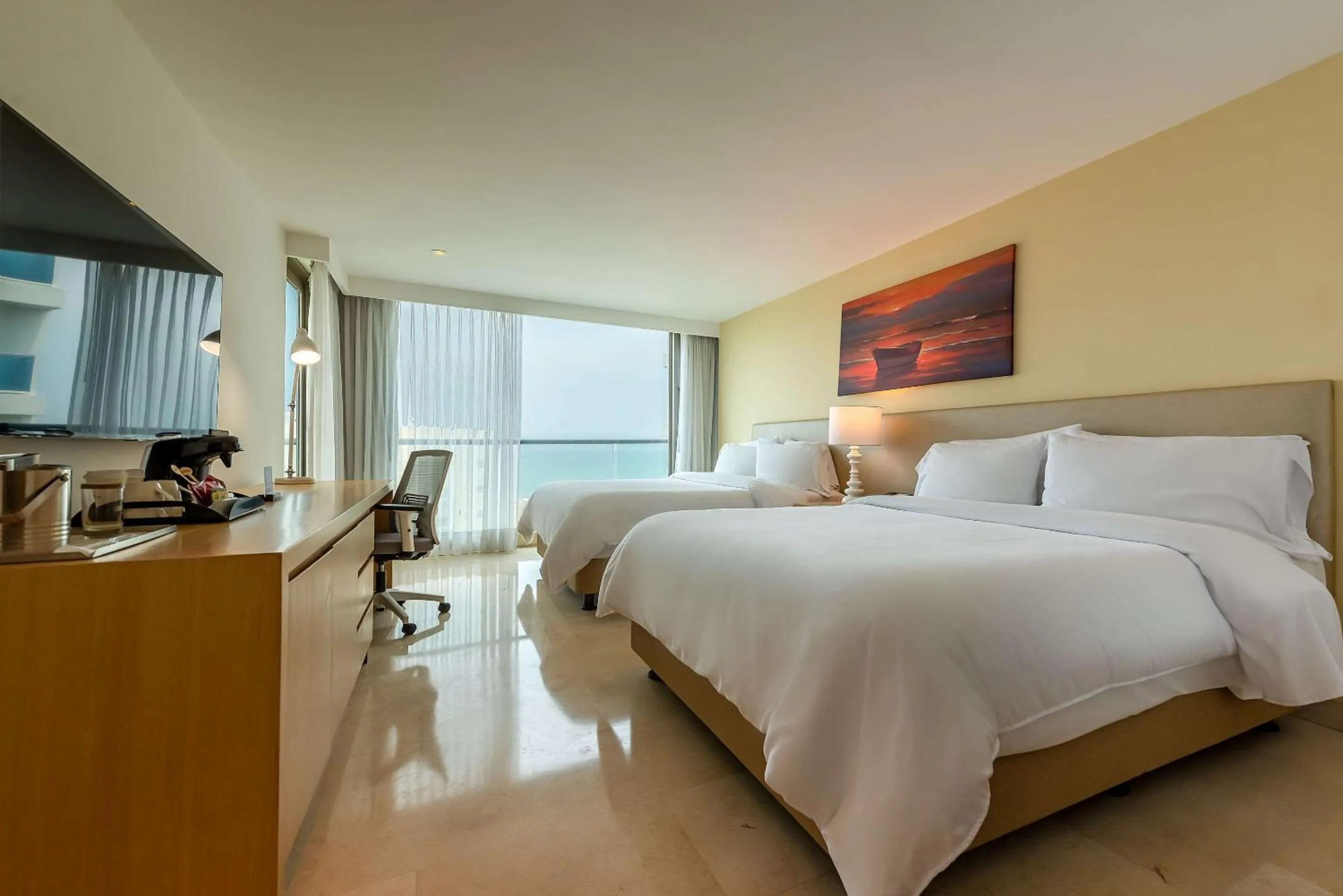 Bedroom, Bed in Radisson Cartagena Ocean Pavillion Hotel