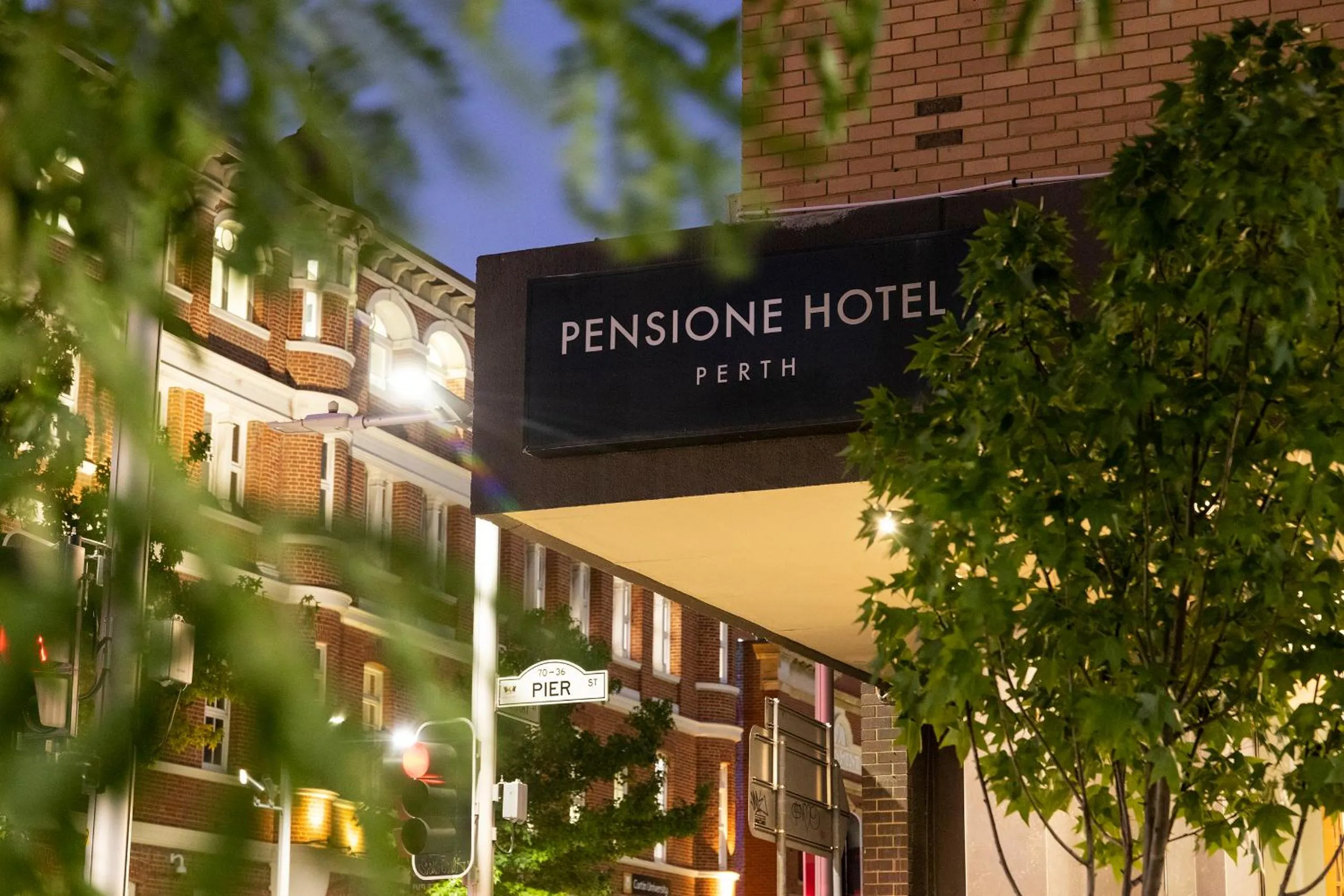 Property building in Pensione Hotel Perth