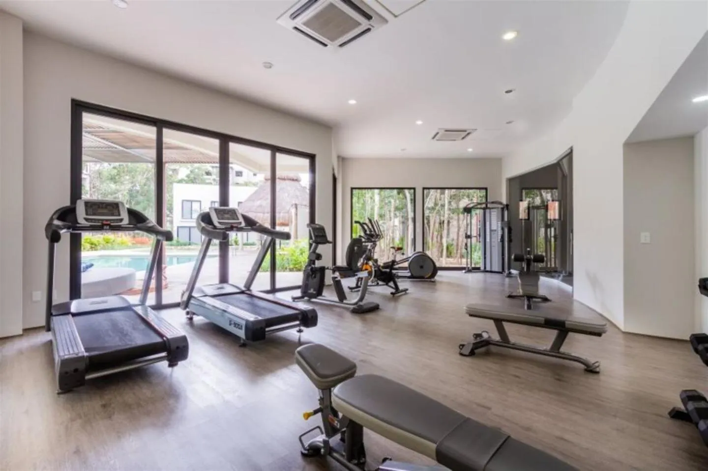Fitness centre/facilities in Ciudad Mayakoba Homes by Vimex