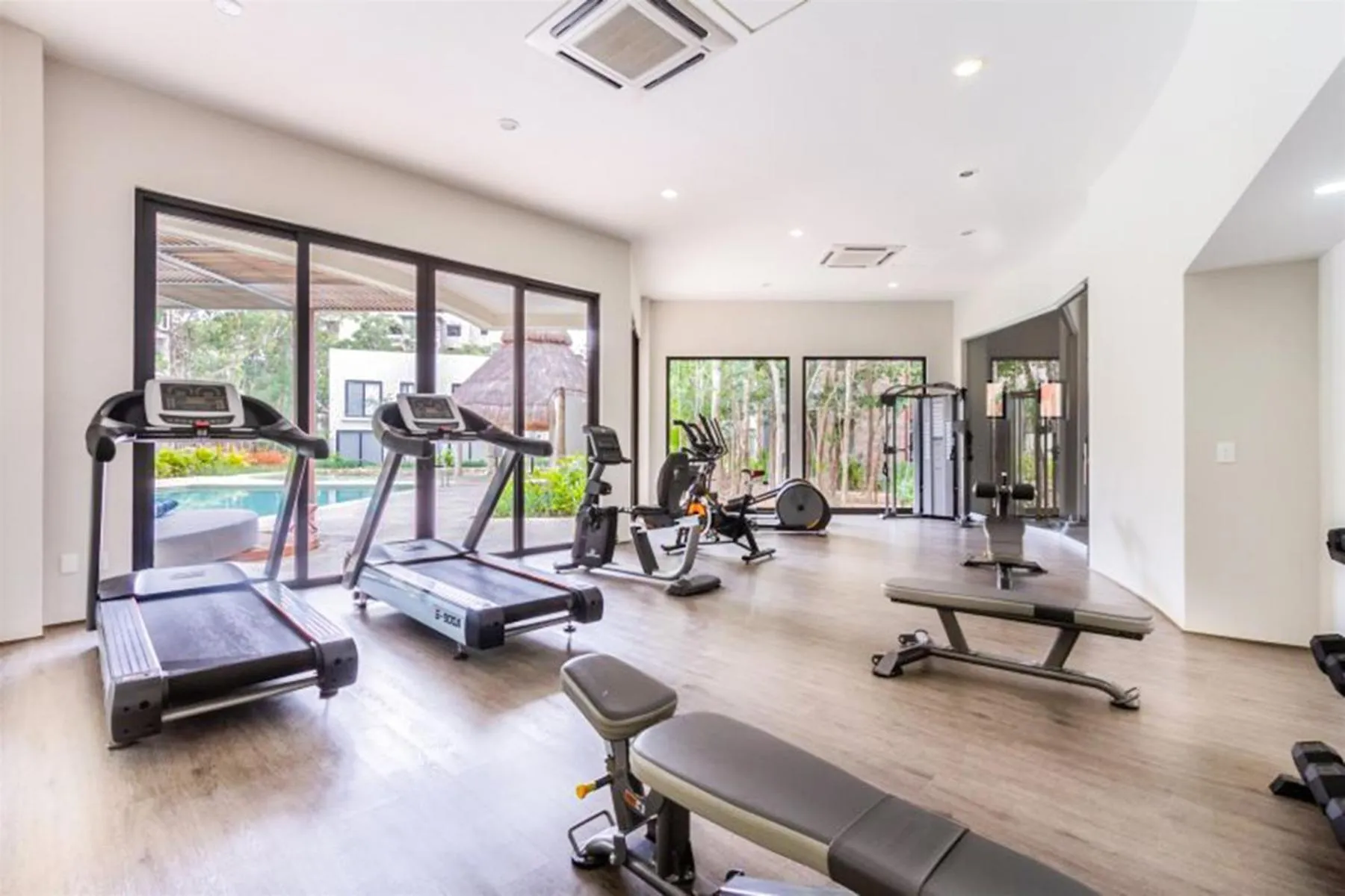 Fitness centre/facilities in Ciudad Mayakoba Homes by Vimex