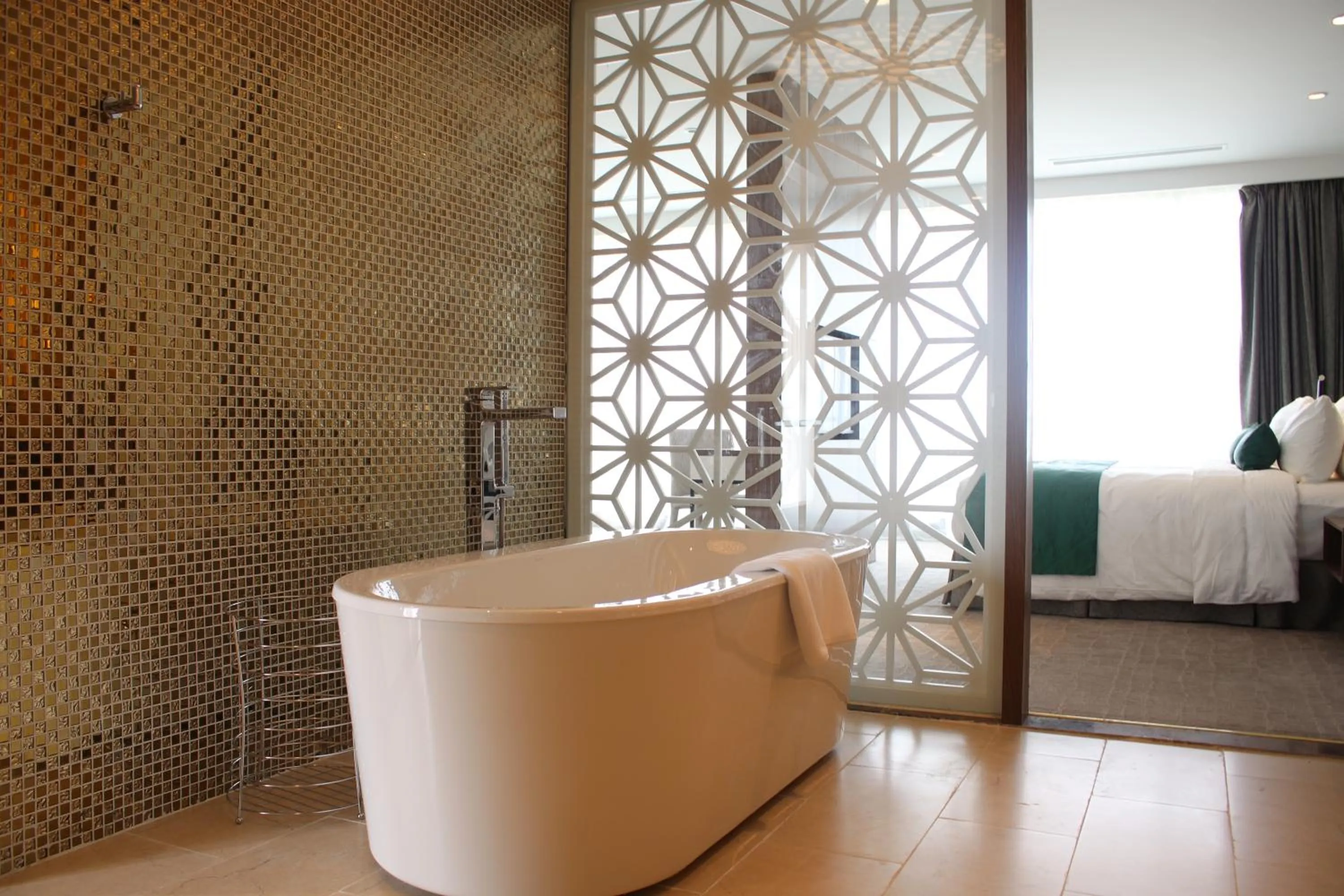 Bath, Bed in DIC Star Hotels & Resorts Vinh Phuc