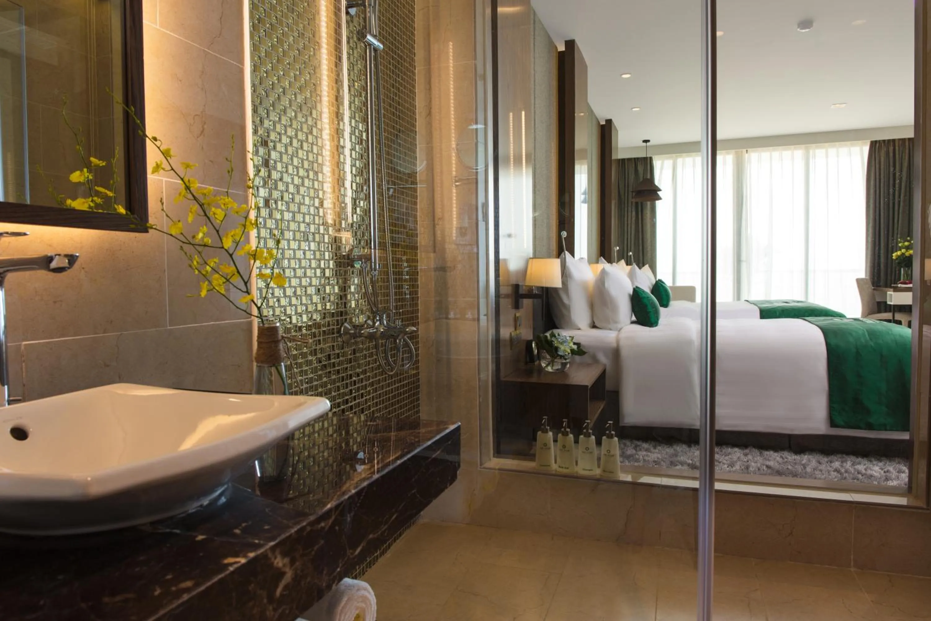 Bathroom, Bed in DIC Star Hotels & Resorts Vinh Phuc