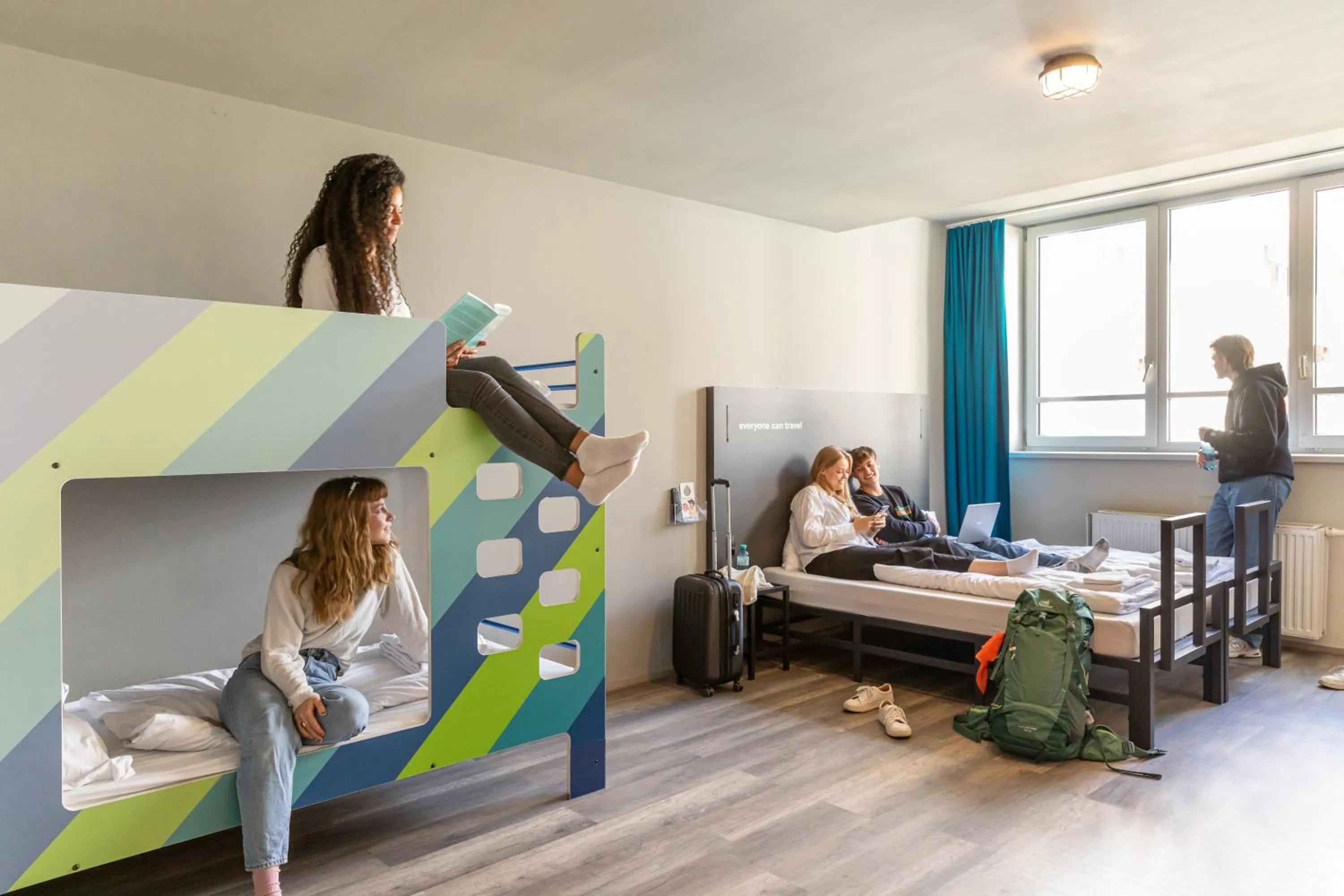 Photo of the whole room, Bed in a&o Wien Hauptbahnhof