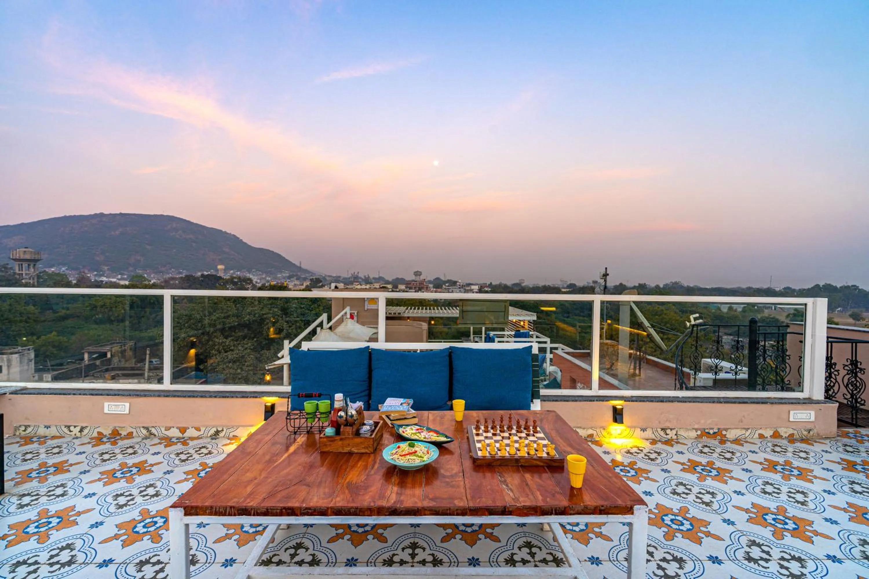 Patio in Zostel Bundi