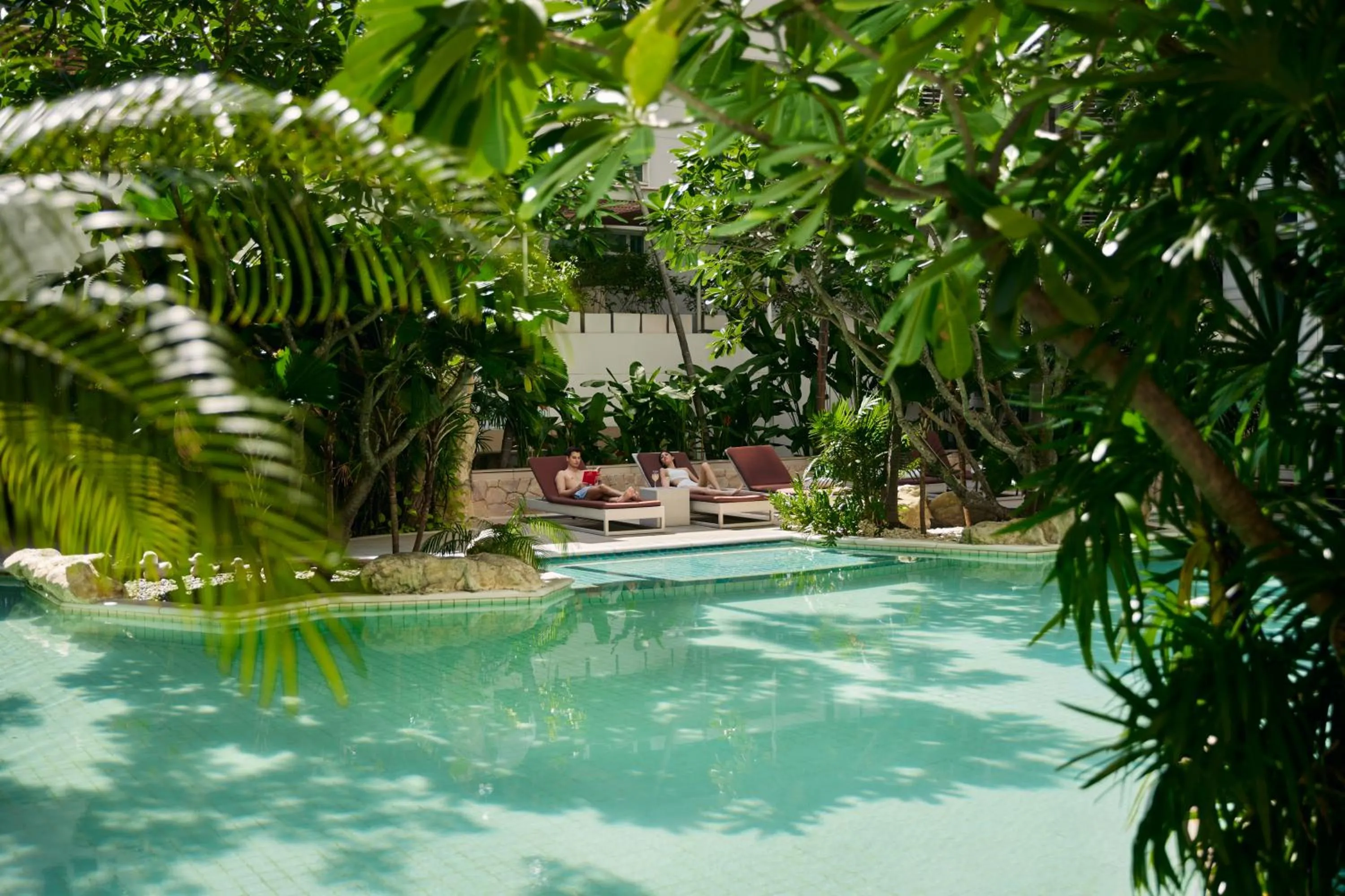 Pool view in Dusit Suites Hotel Ratchadamri, Bangkok