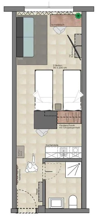 Floor plan in TT Aparthotel Neuhofen