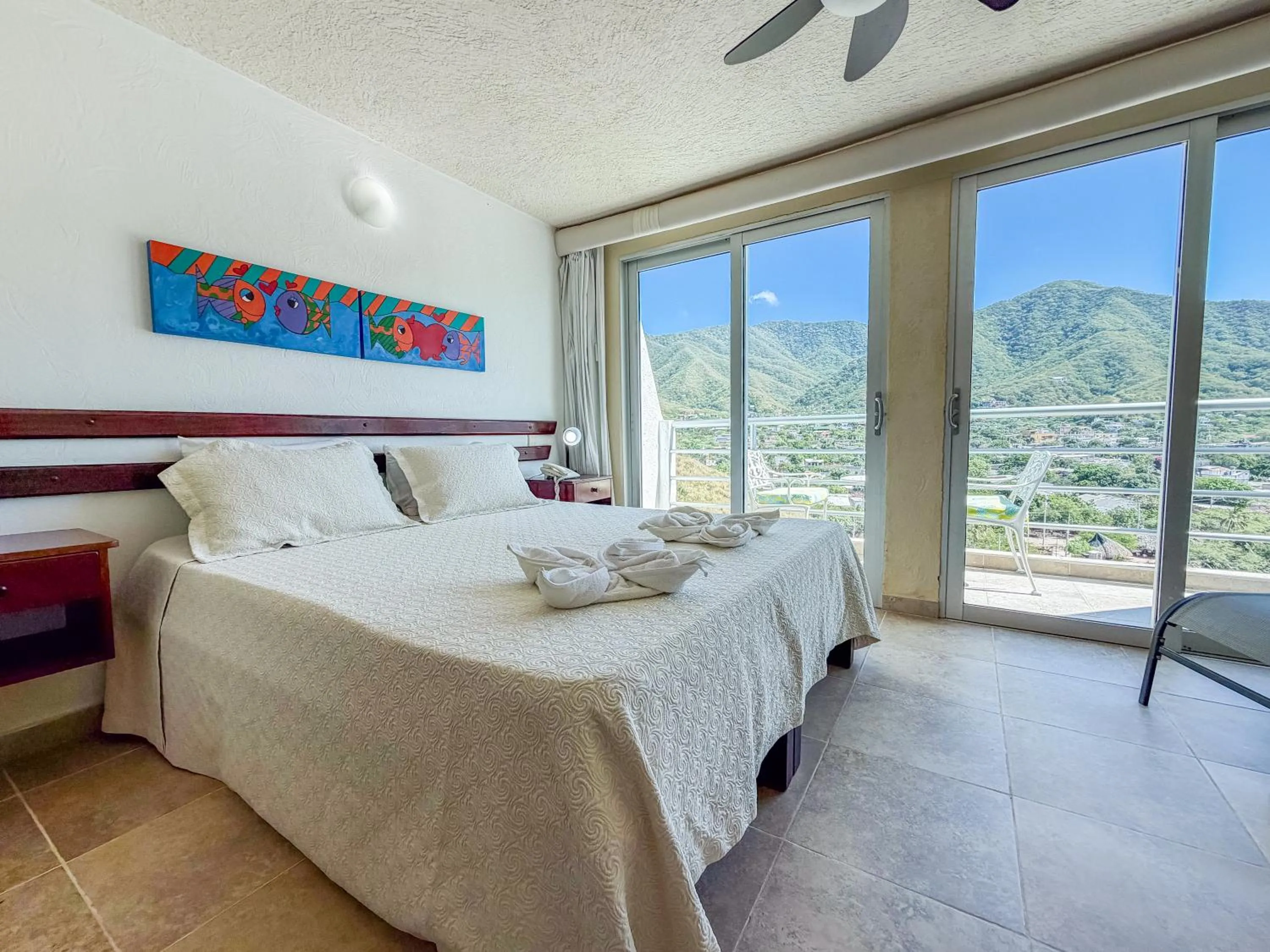 Bedroom, Bed in Hotel Bahia Taganga