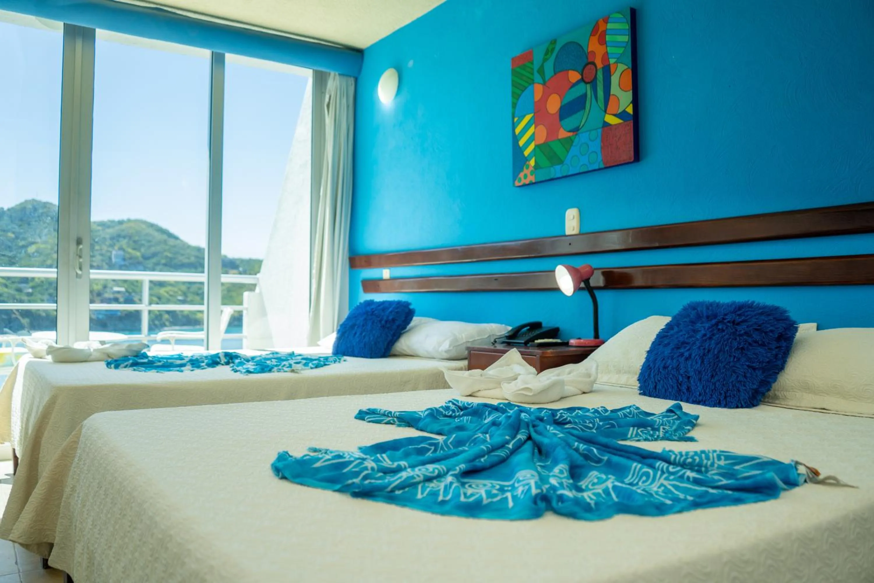 Bedroom, Bed in Hotel Bahia Taganga