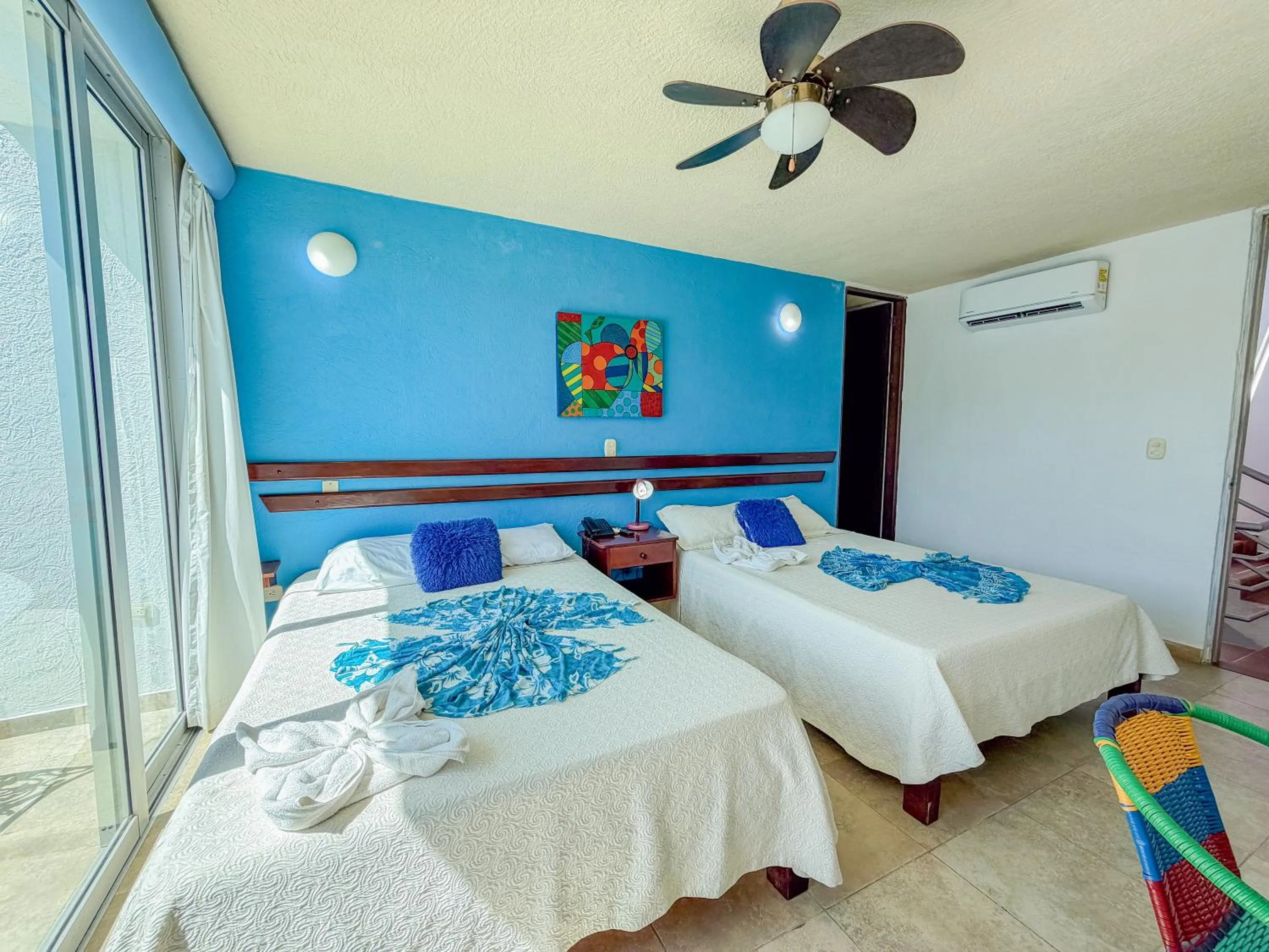 Bedroom, Bed in Hotel Bahia Taganga