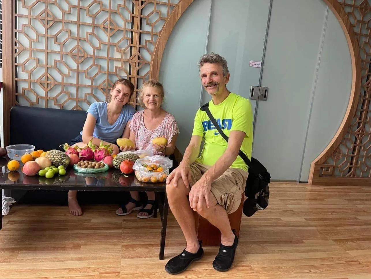 Communal lounge/ TV room in Sapphire Hotel Hue