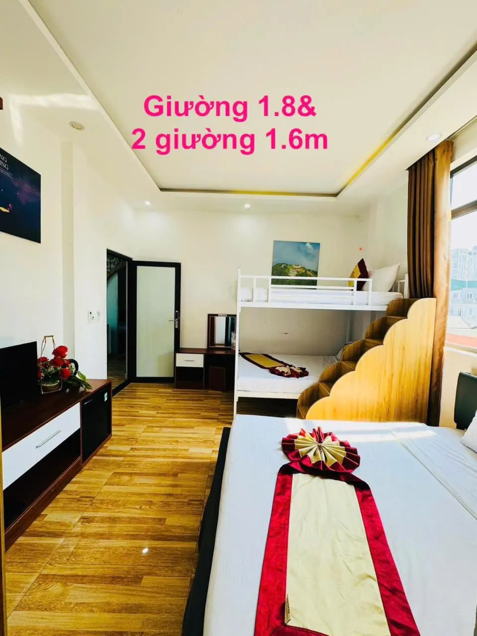 Photo of the whole room, Bed in Sapphire Hotel Hue