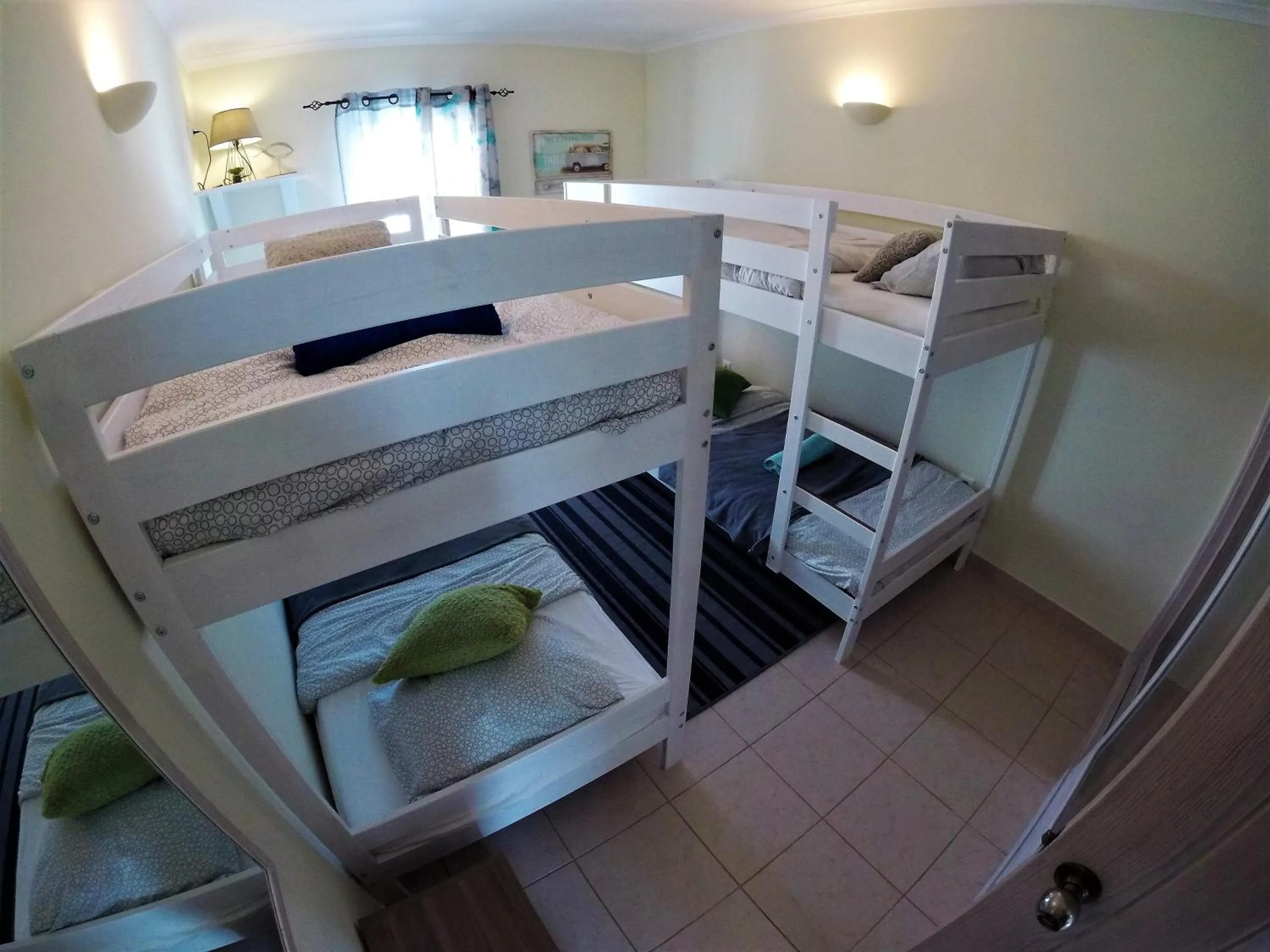 Patio, Bed in Peniche Surf Lodge 1