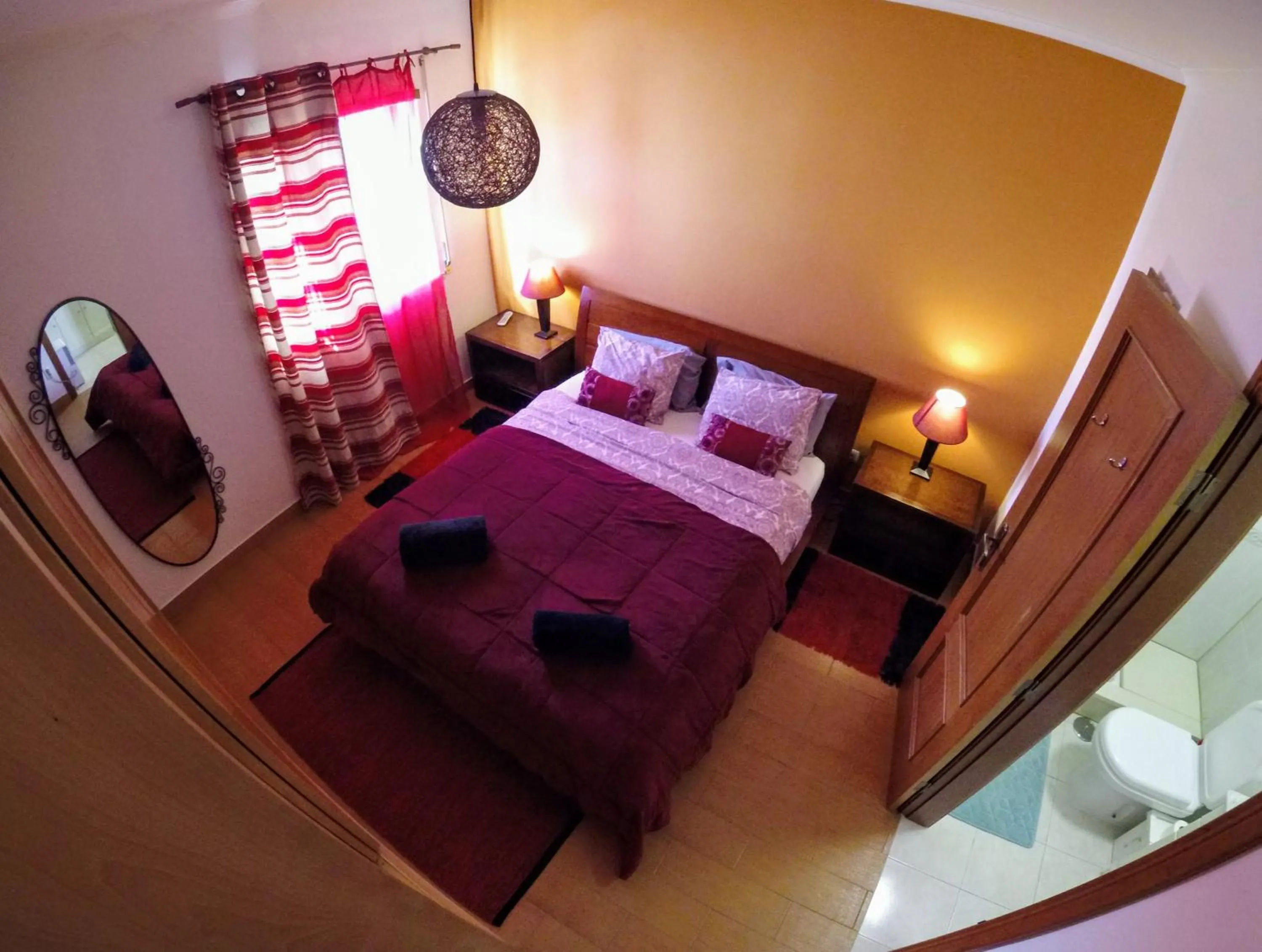 Patio, Bed in Peniche Surf Lodge 1