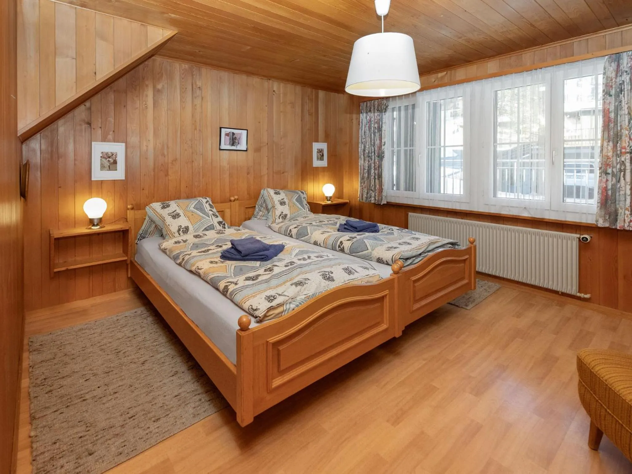 Bedroom, Bed in Apartment Chalet Spassvogel by Interhome
