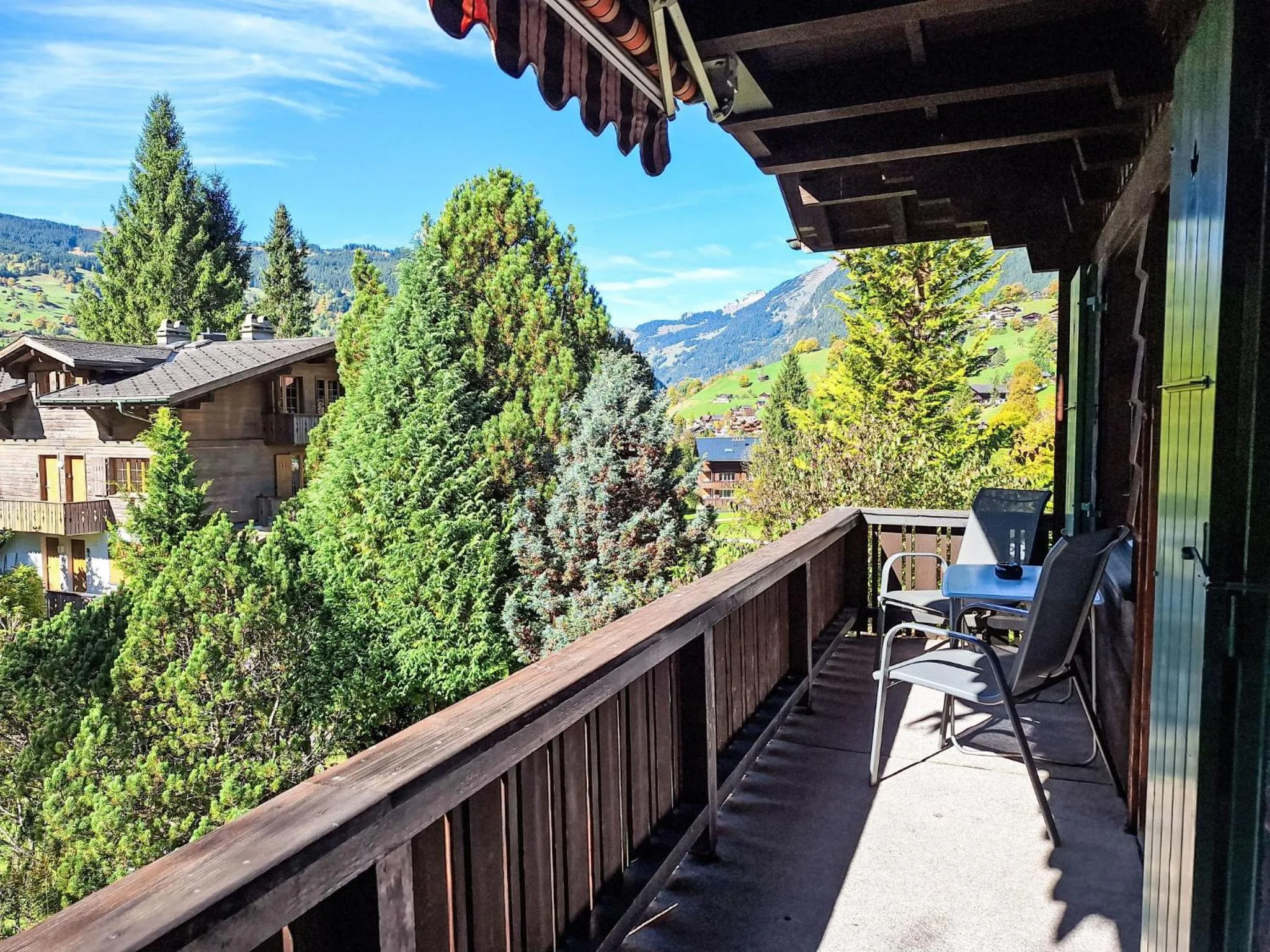 Balcony/Terrace in Apartment Chalet Spassvogel by Interhome