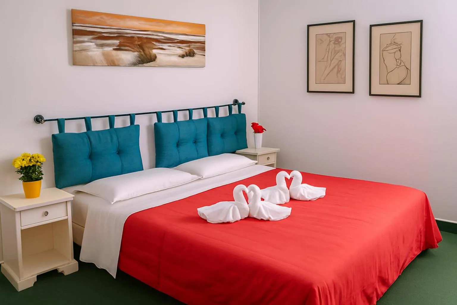 Bed in Hotel Ariston