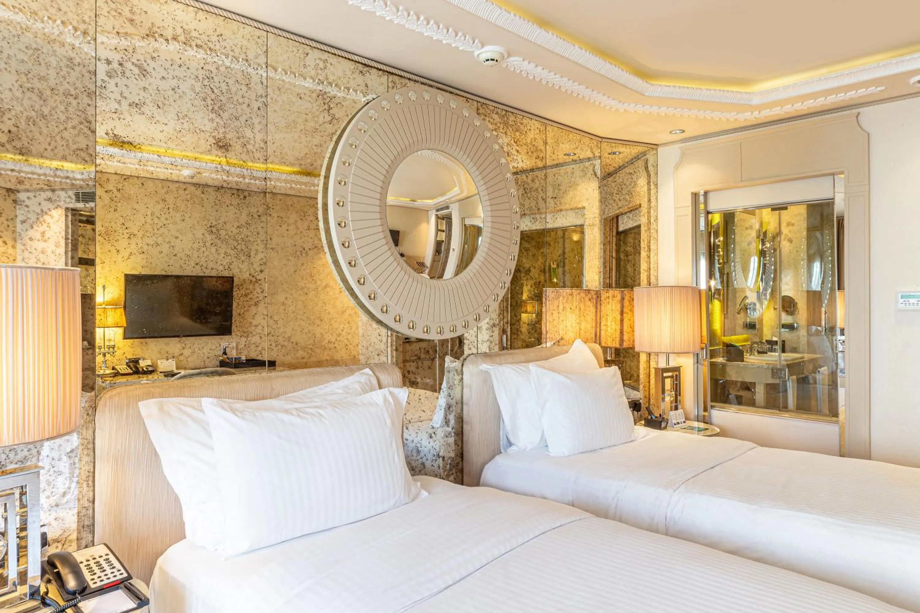 Bed in Wyndham Grand Istanbul Kalamış Marina Hotel