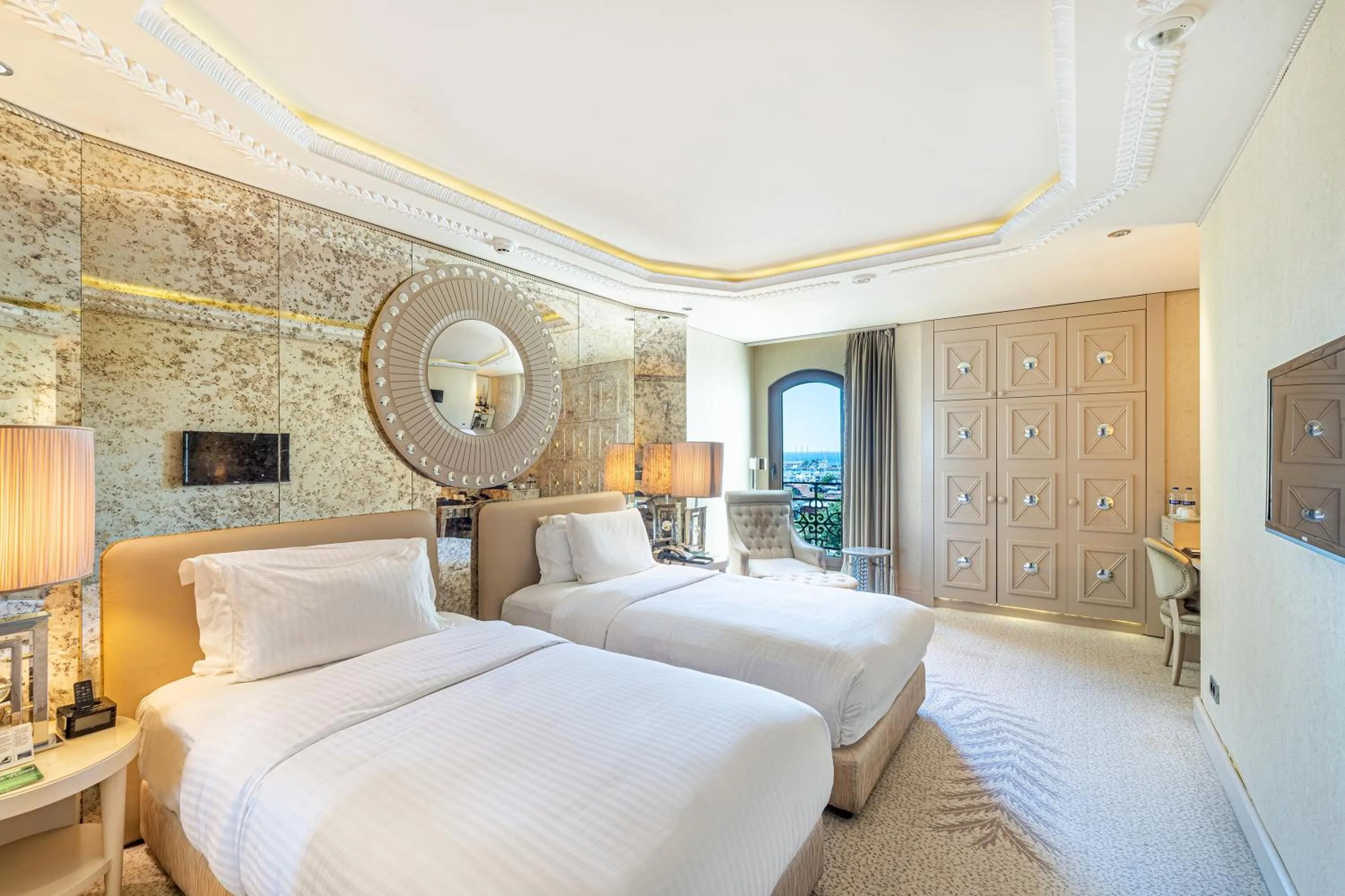 Bed in Wyndham Grand Istanbul Kalamış Marina Hotel