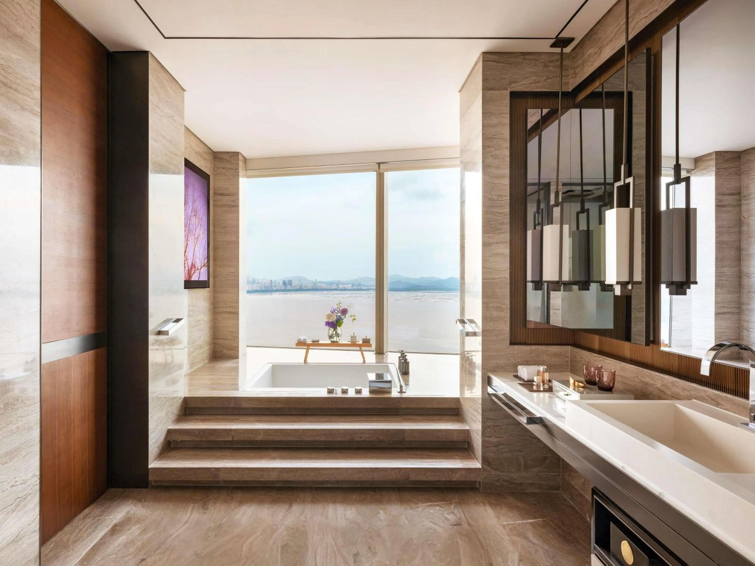 Bedroom in Raffles Shenzhen, Situated in the heart of One Shenzhen Bay, Book Now to Enjoy Free Minibar and Happy Hour Privileges at Long Bar on 71F