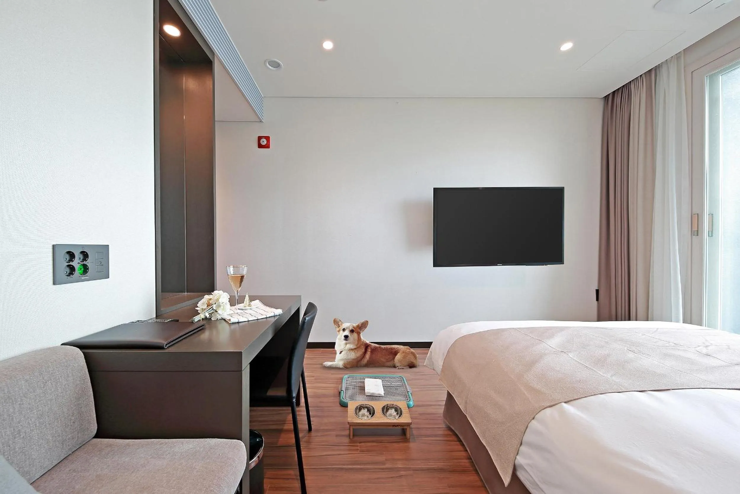 Bed in Airsky Hotel Incheon