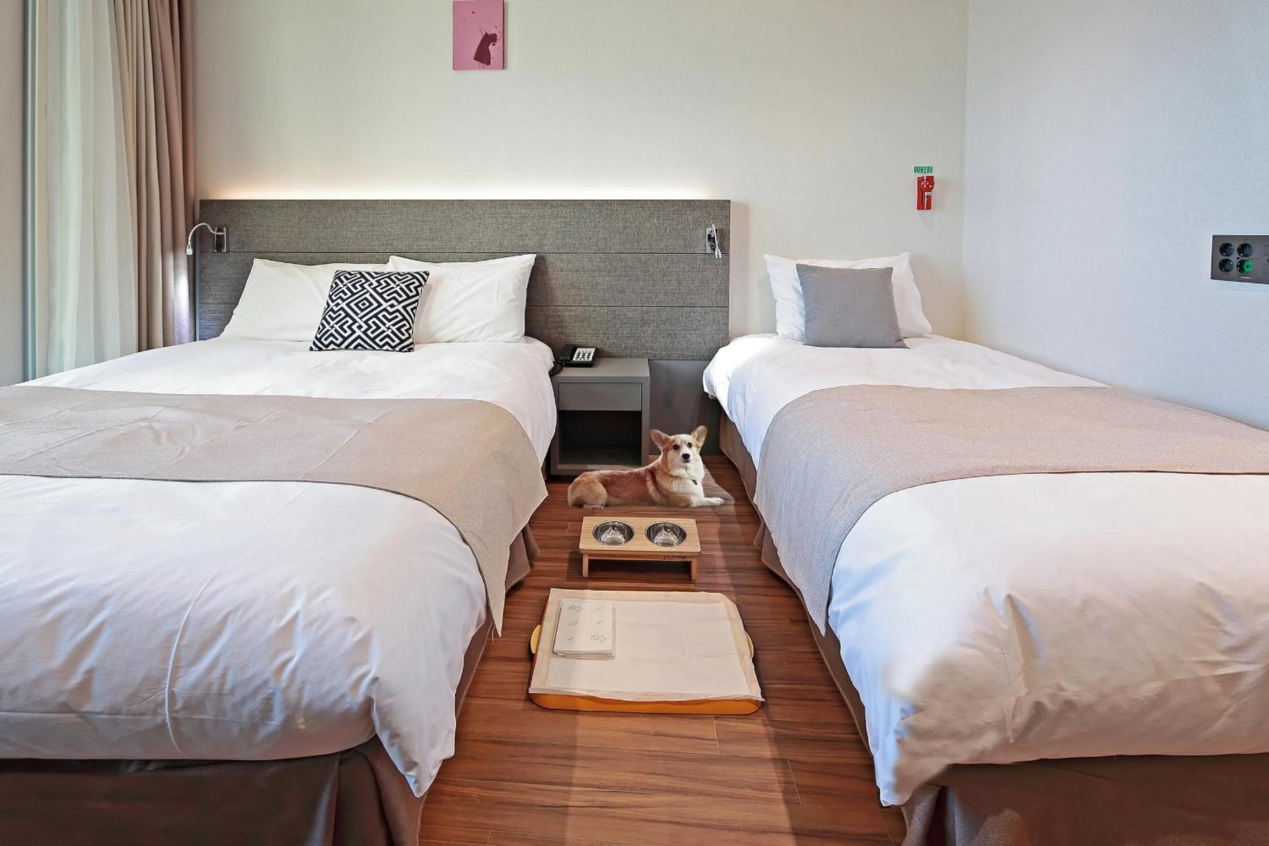 Bed in Airsky Hotel Incheon