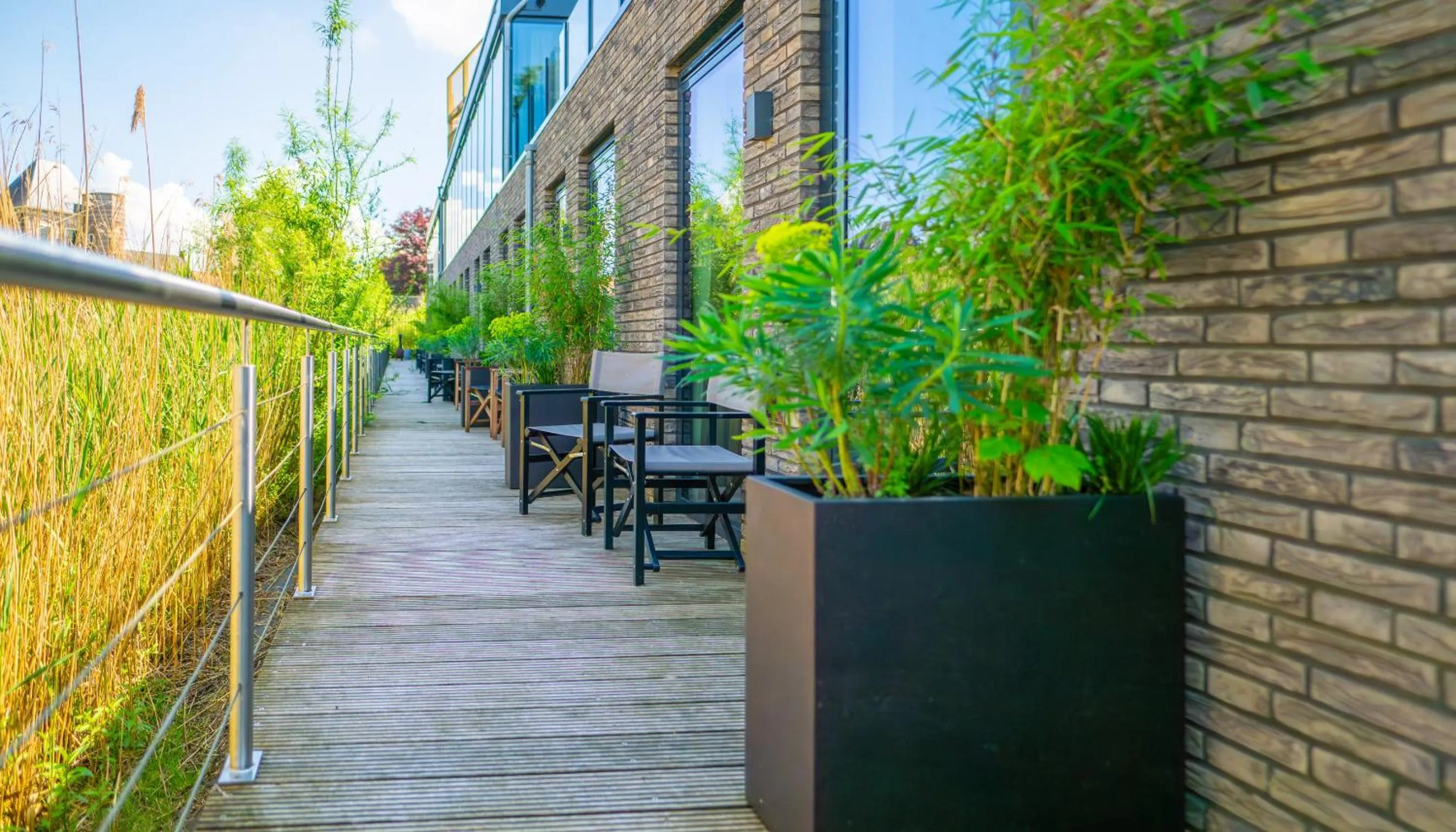 Balcony/Terrace in Boutique Hotel Karel de Stoute
