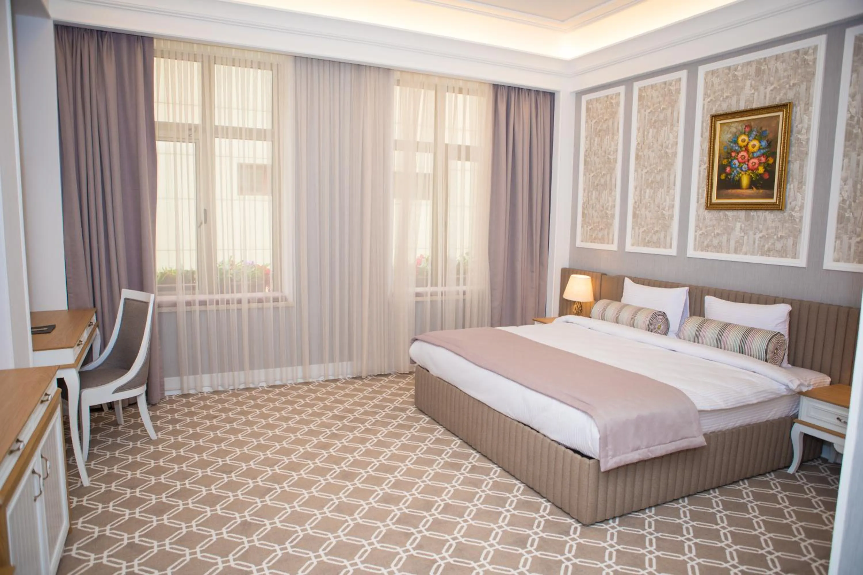 Bed in Theatrum Hotel Baku