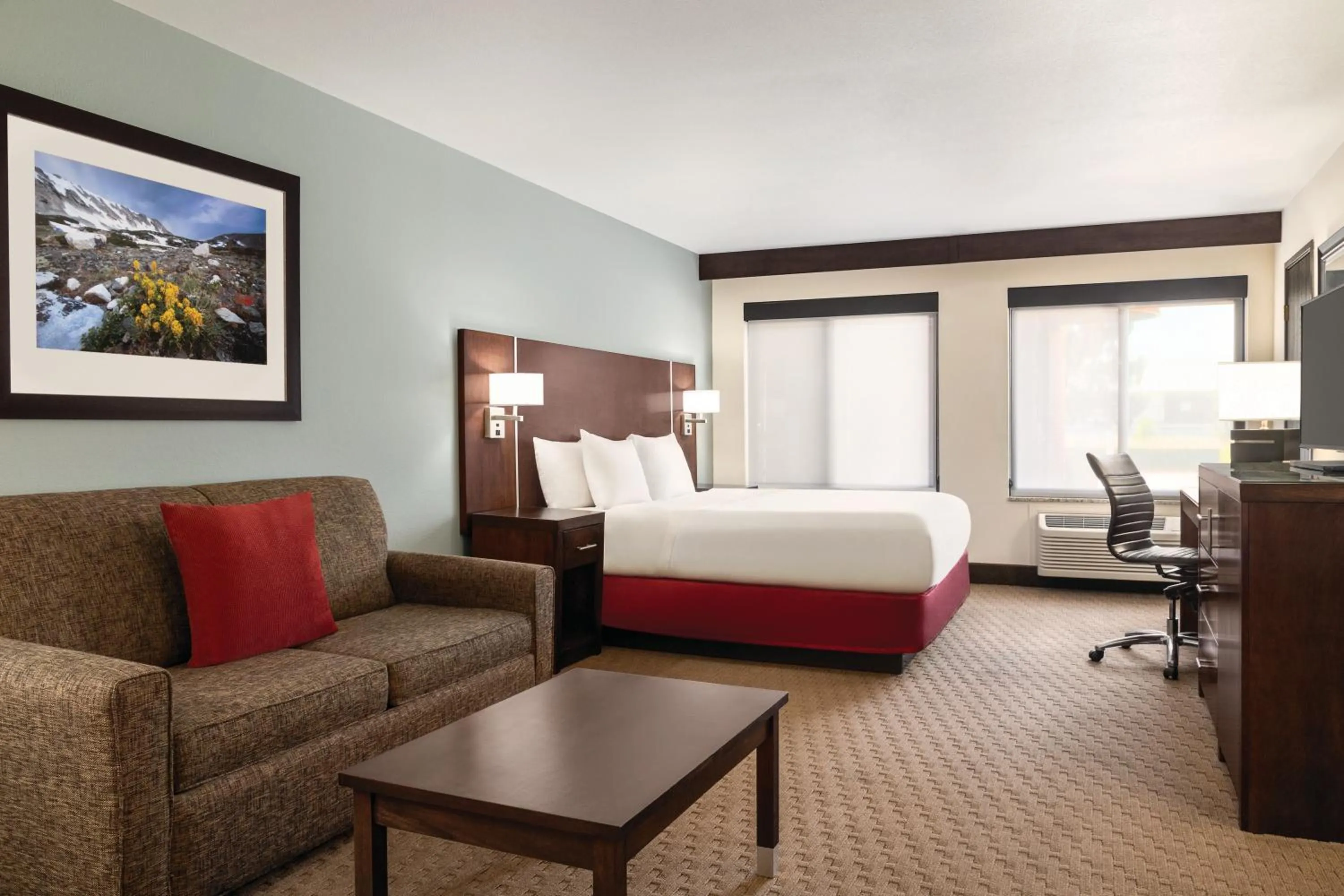 Photo of the whole room, Bed in Radisson Hotel Colorado Springs Airport