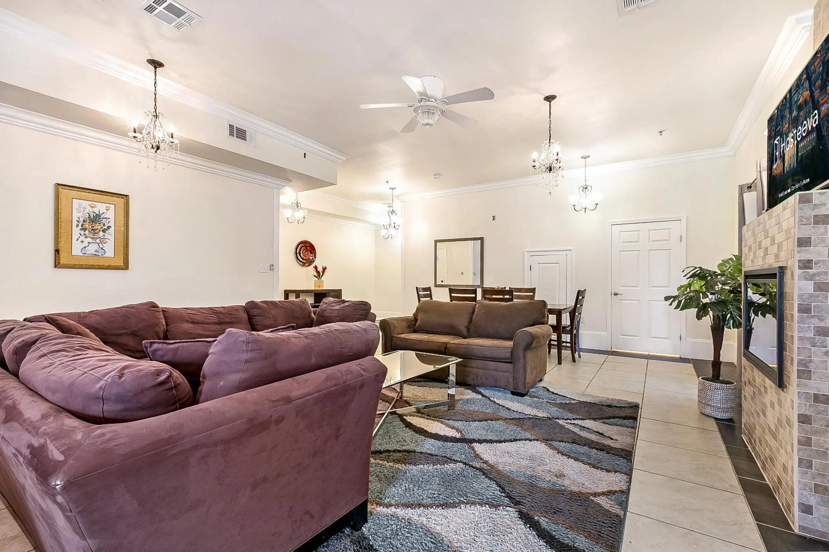 Living room in Spacious 4BR City Condo steps from St Charles Ave