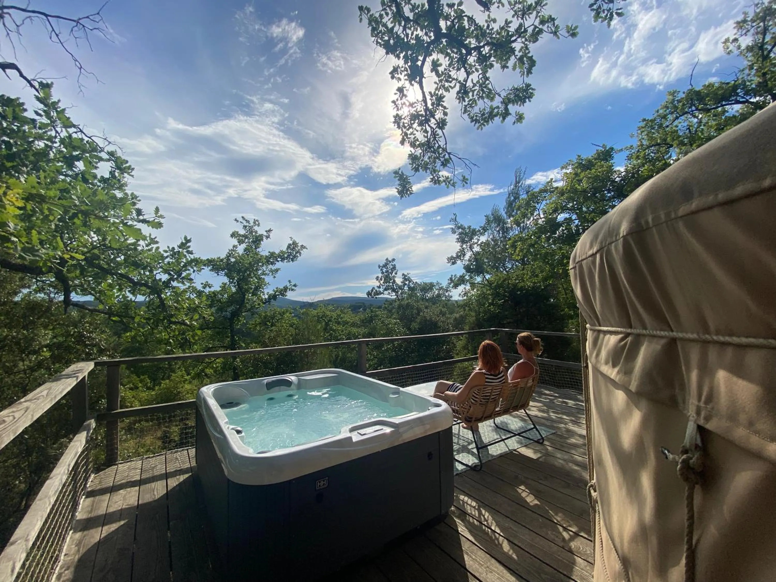 Hot Tub in Les Yourtes de Provence