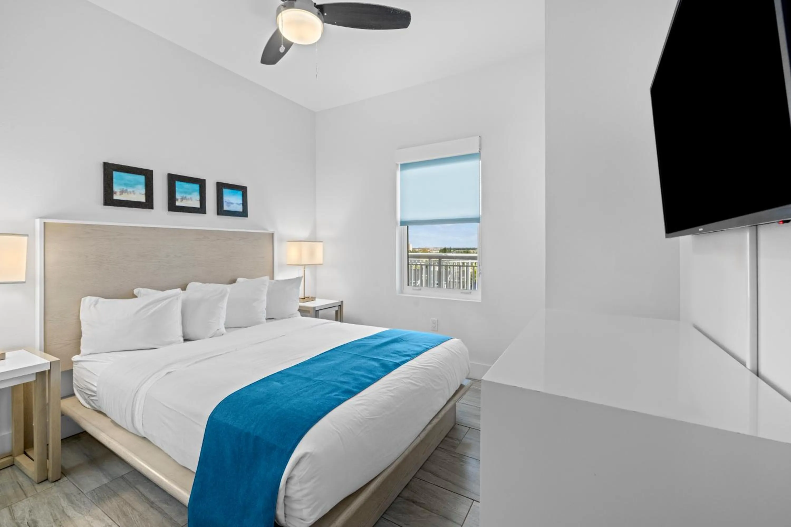 Bed in Provident Oceana Beachfront Suites