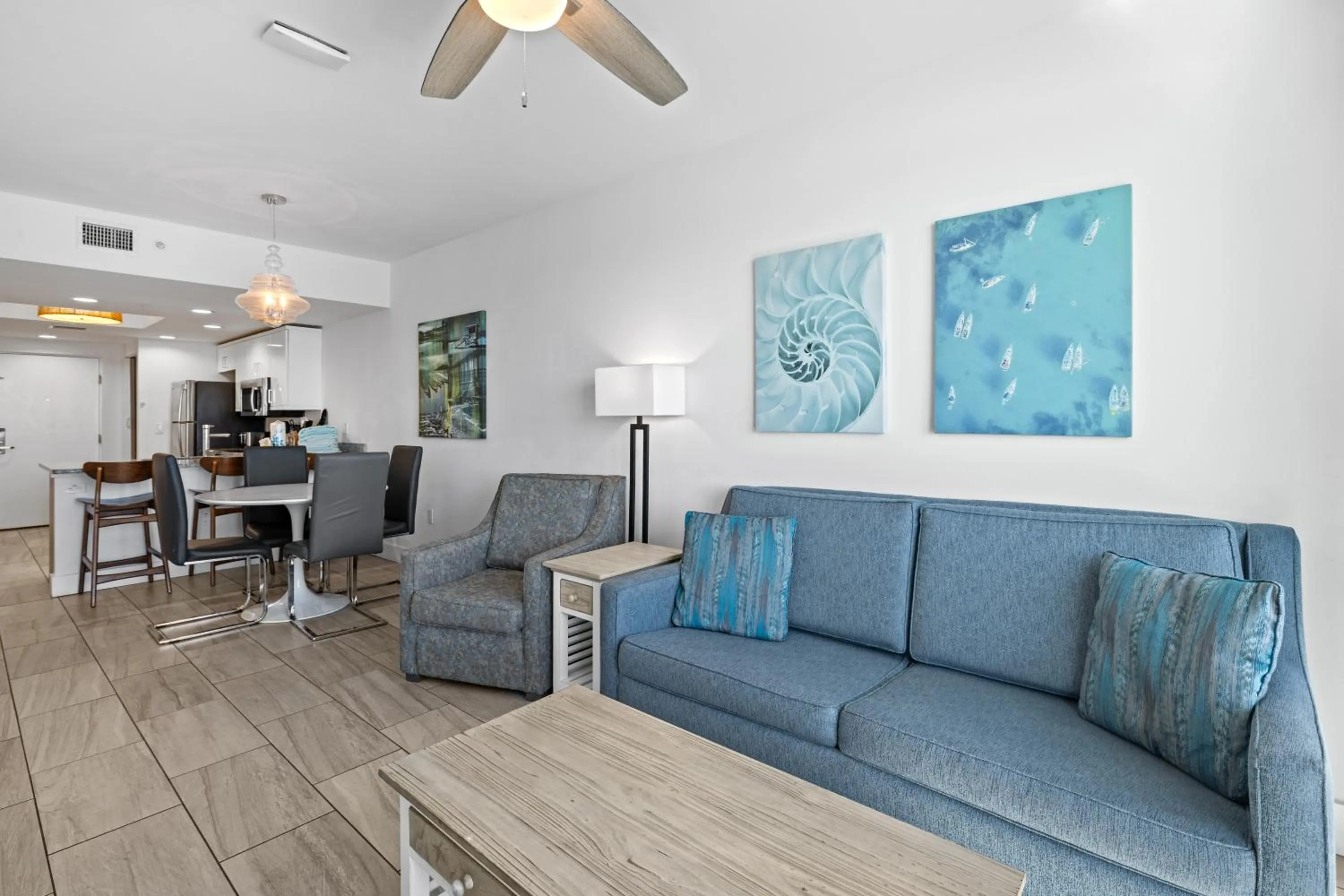 Living room in Provident Oceana Beachfront Suites