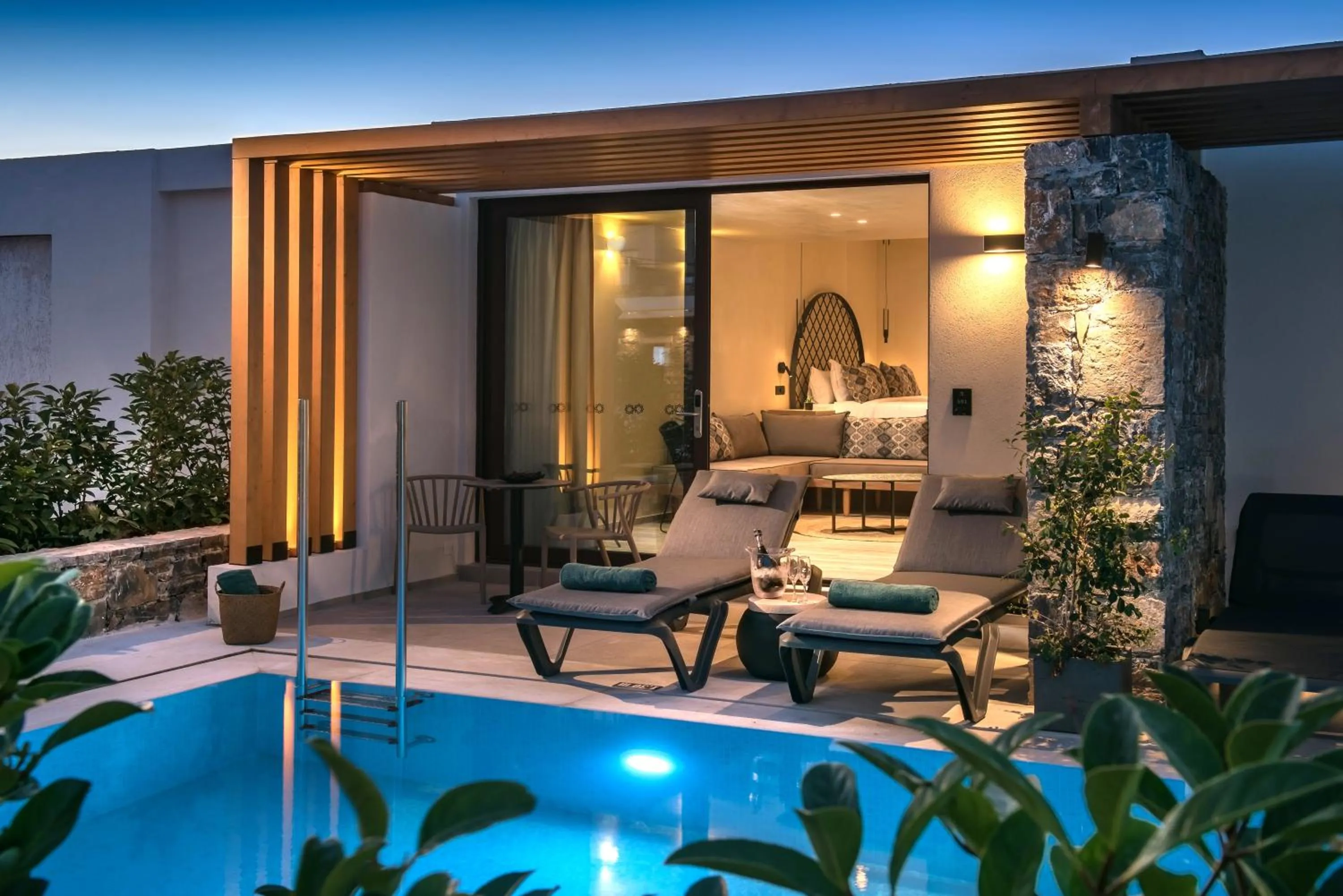 Pool view in Petousis Hotel & Suites