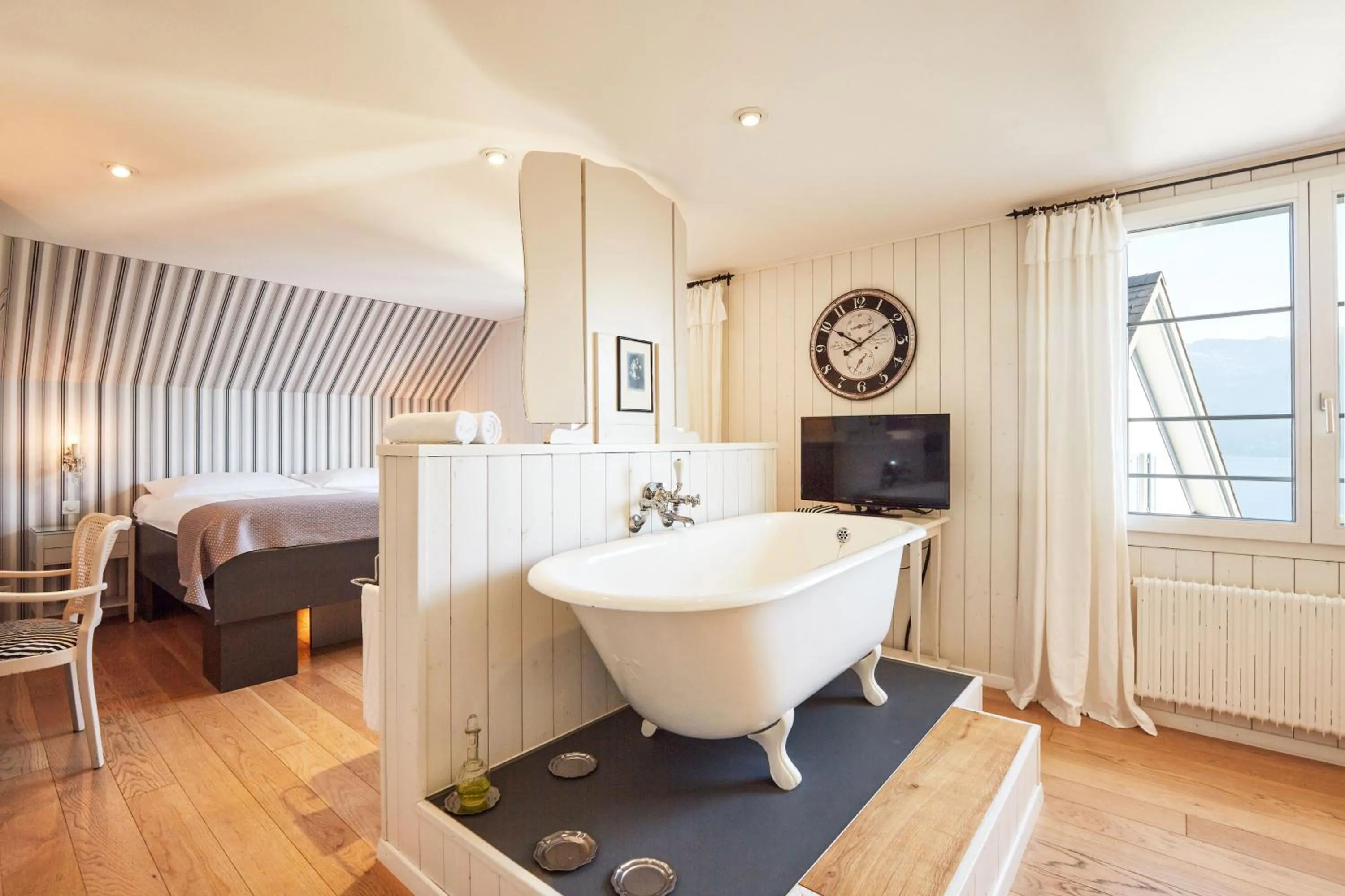 Bedroom, Bed in Boutique-Hotel Schlüssel